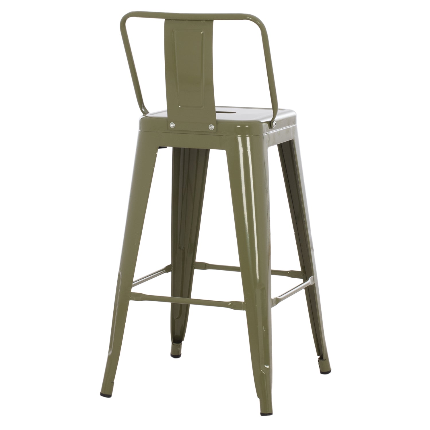 Бар стол Мелита тъмна маслина 43x43x78 см