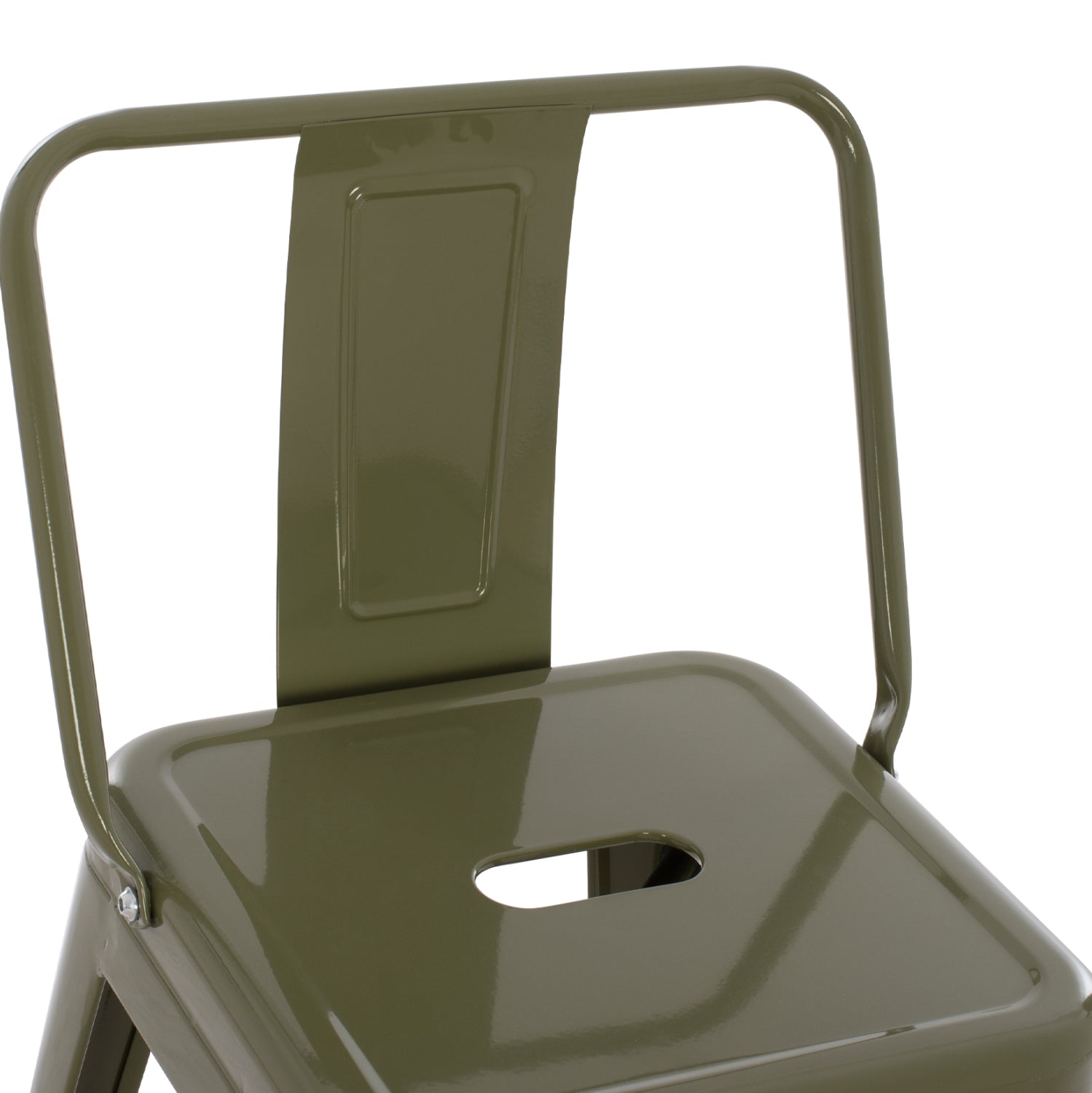 Бар стол  MELITA про тъмно маслинено зелен 43x43x88см