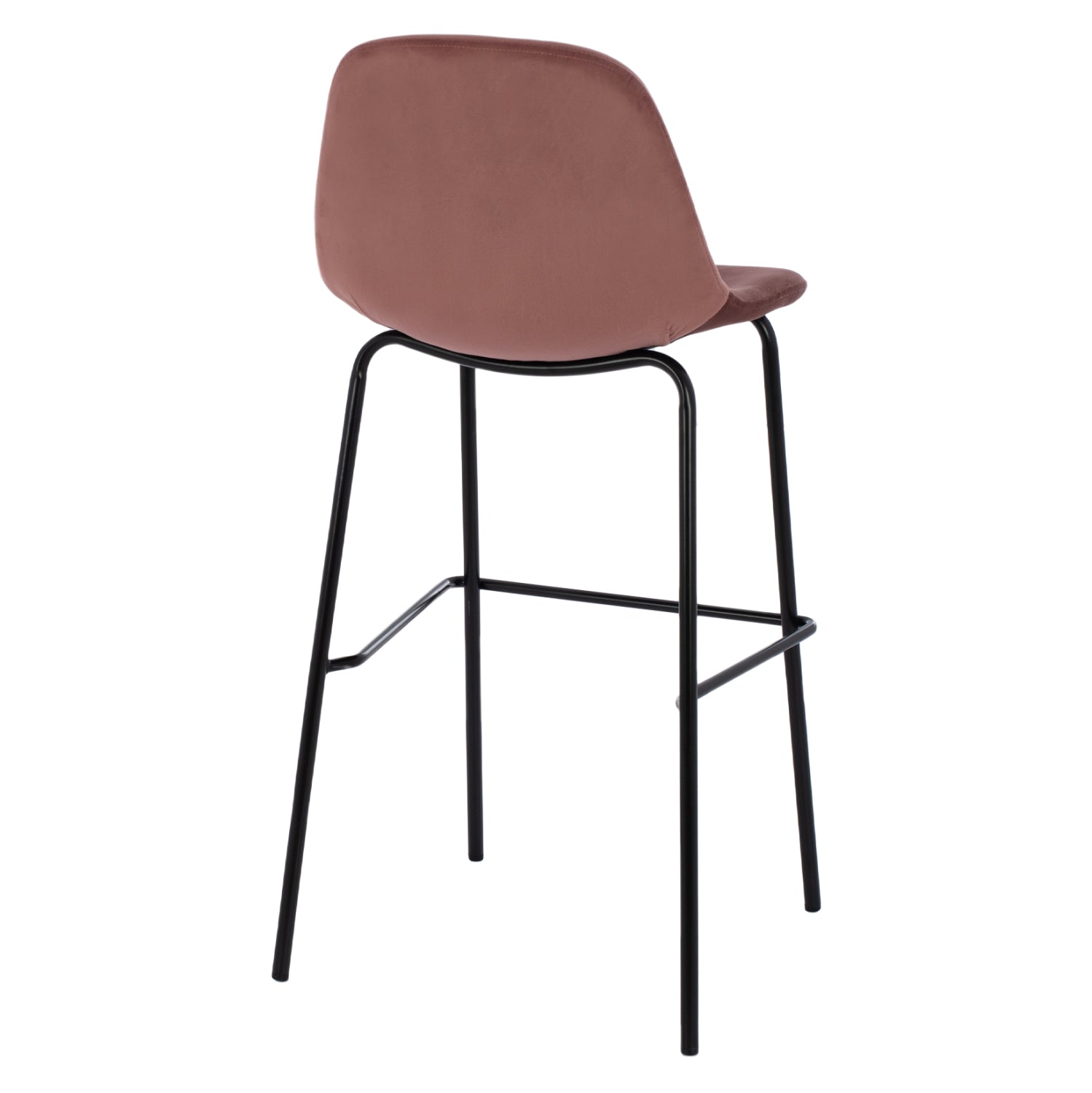 Бар стол VINCENT кадифе розов цвят