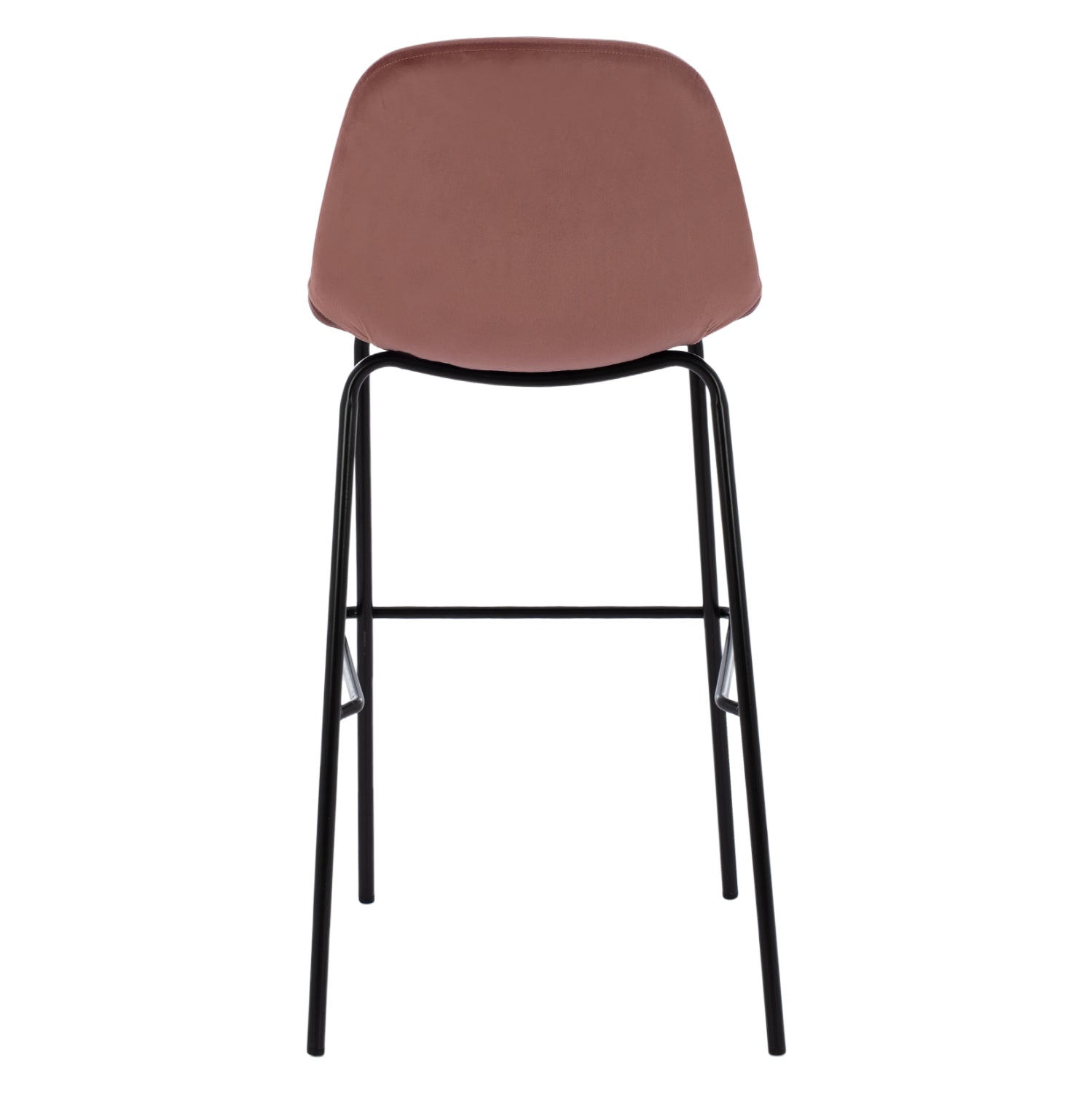 Бар стол VINCENT кадифе розов цвят