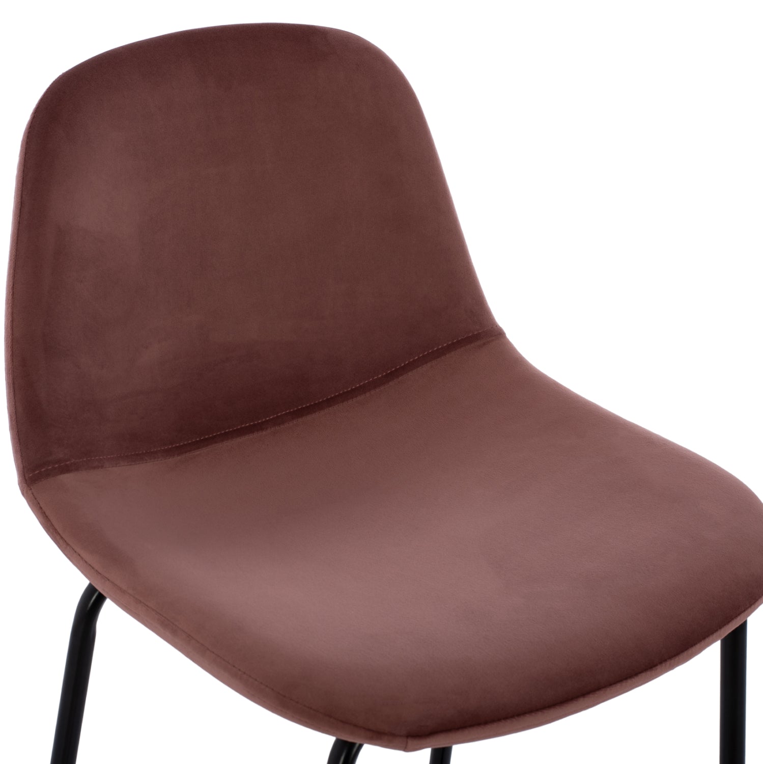 Бар стол VINCENT кадифе розов цвят