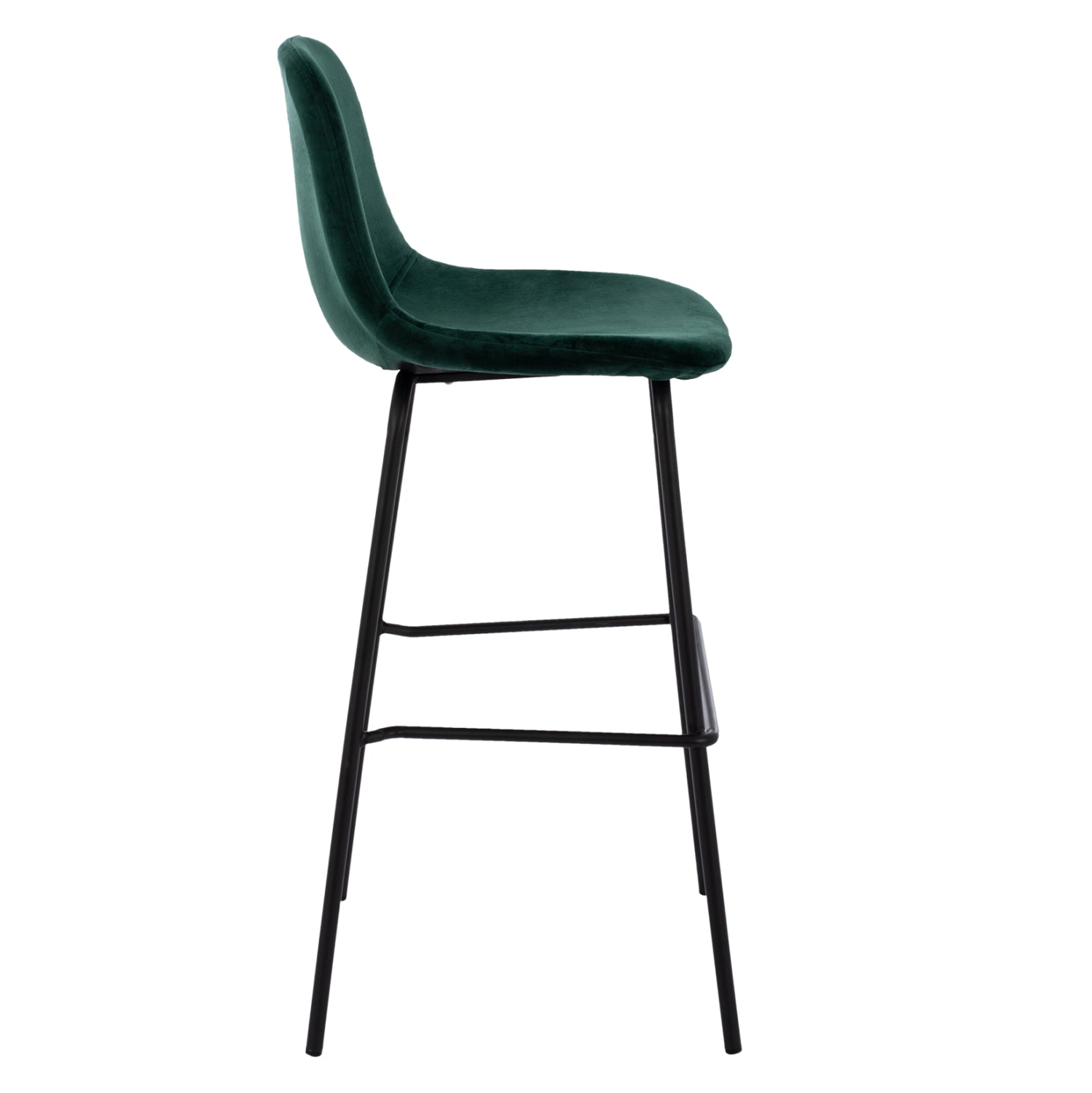 Бар стол VINCENT кадифе зелен цвят