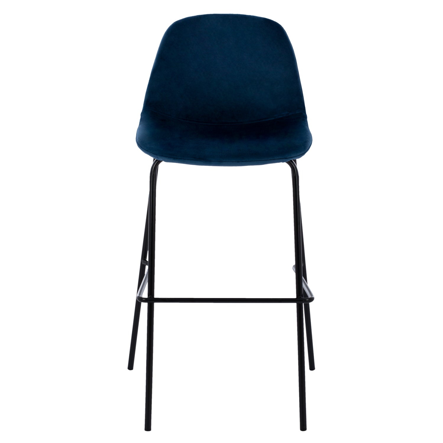 Бар стол VINCENT кадифе син цвят