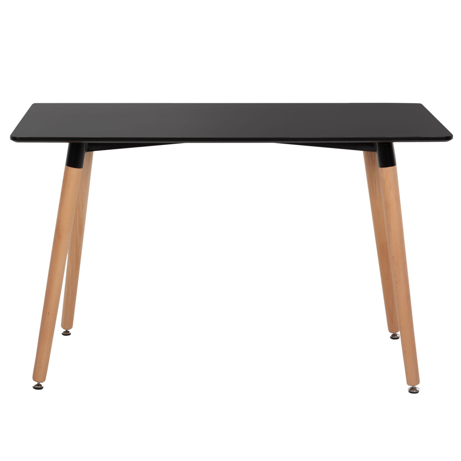 Трапезна маса Тони черен-естествен цвят 120Χ60X74см