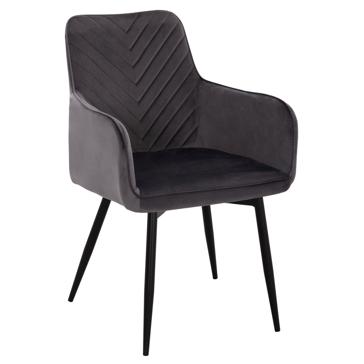 Трапезен стол  LATRELL  сив цвят  55x57x84см