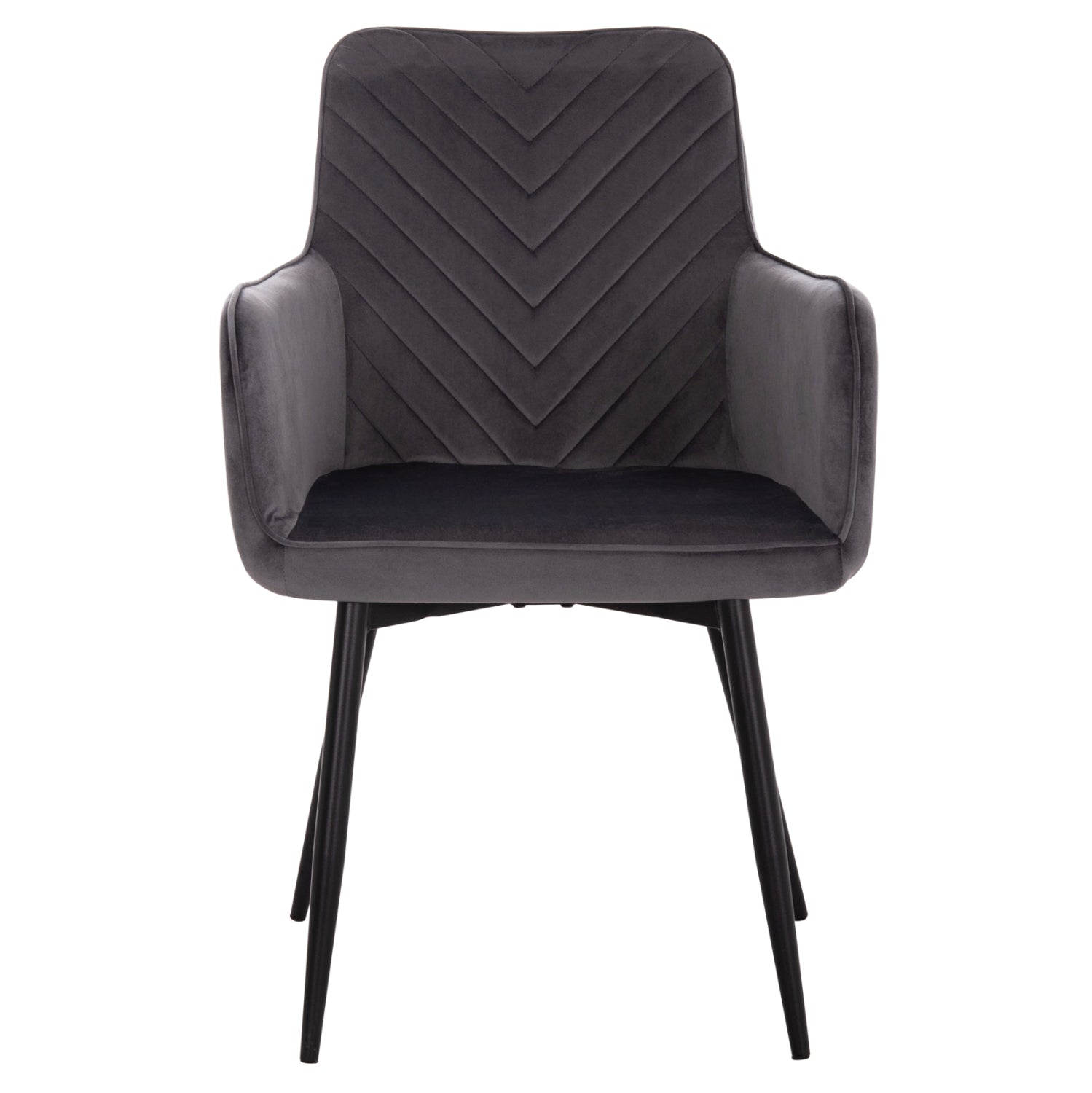 Трапезен стол  LATRELL  сив цвят  55x57x84см