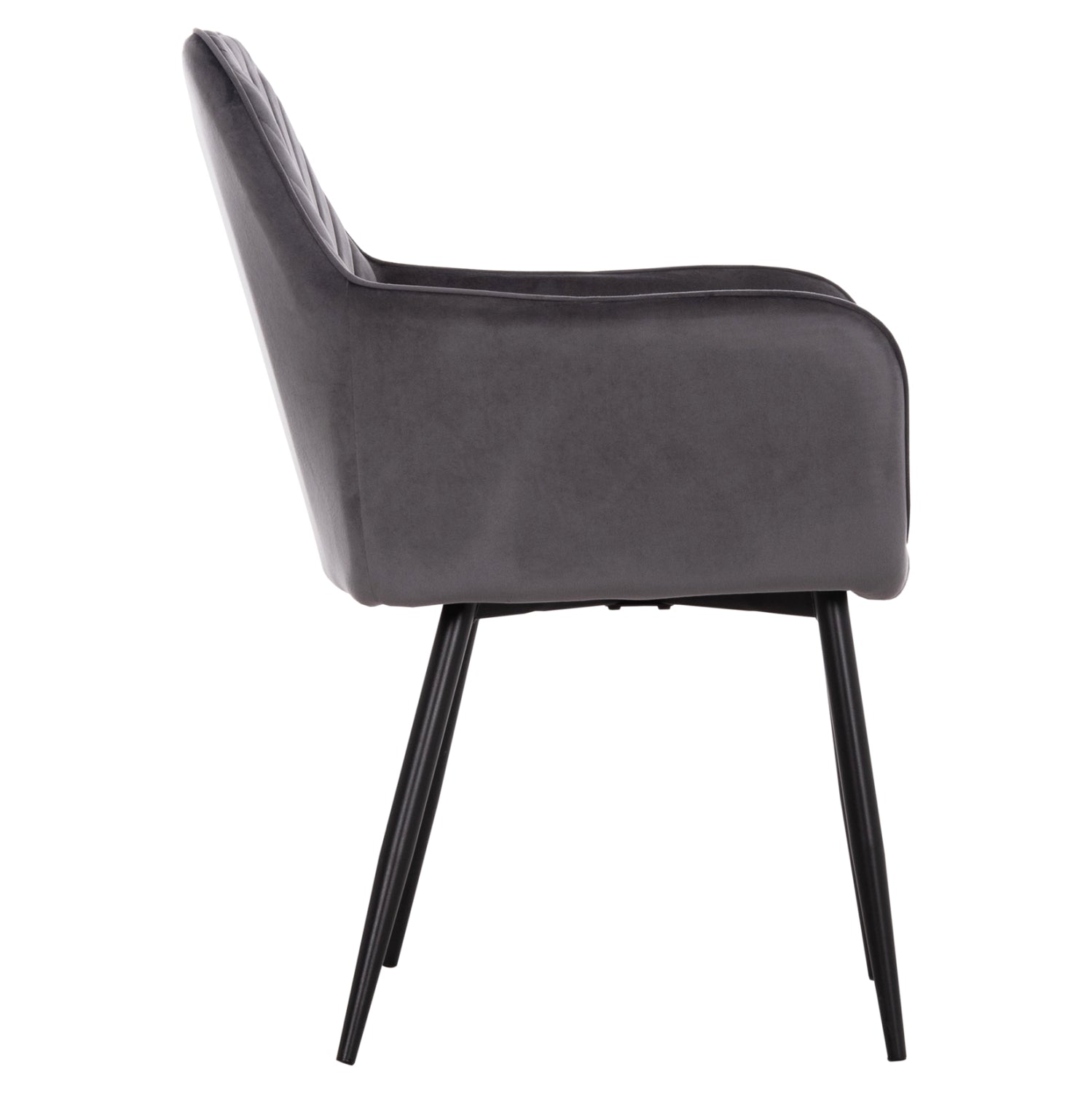 Трапезен стол  LATRELL  сив цвят  55x57x84см