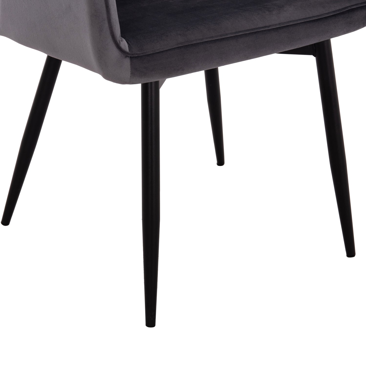 Трапезен стол  LATRELL  сив цвят  55x57x84см