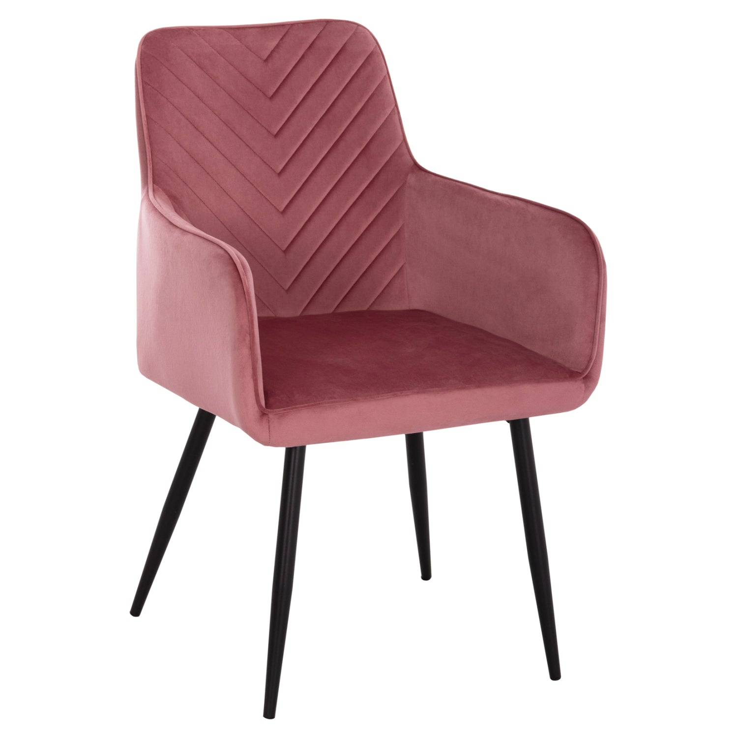 Фотьойл Latrell, цвят изгнила ябълка кадифе и черни метални крака, 54x57x84см.