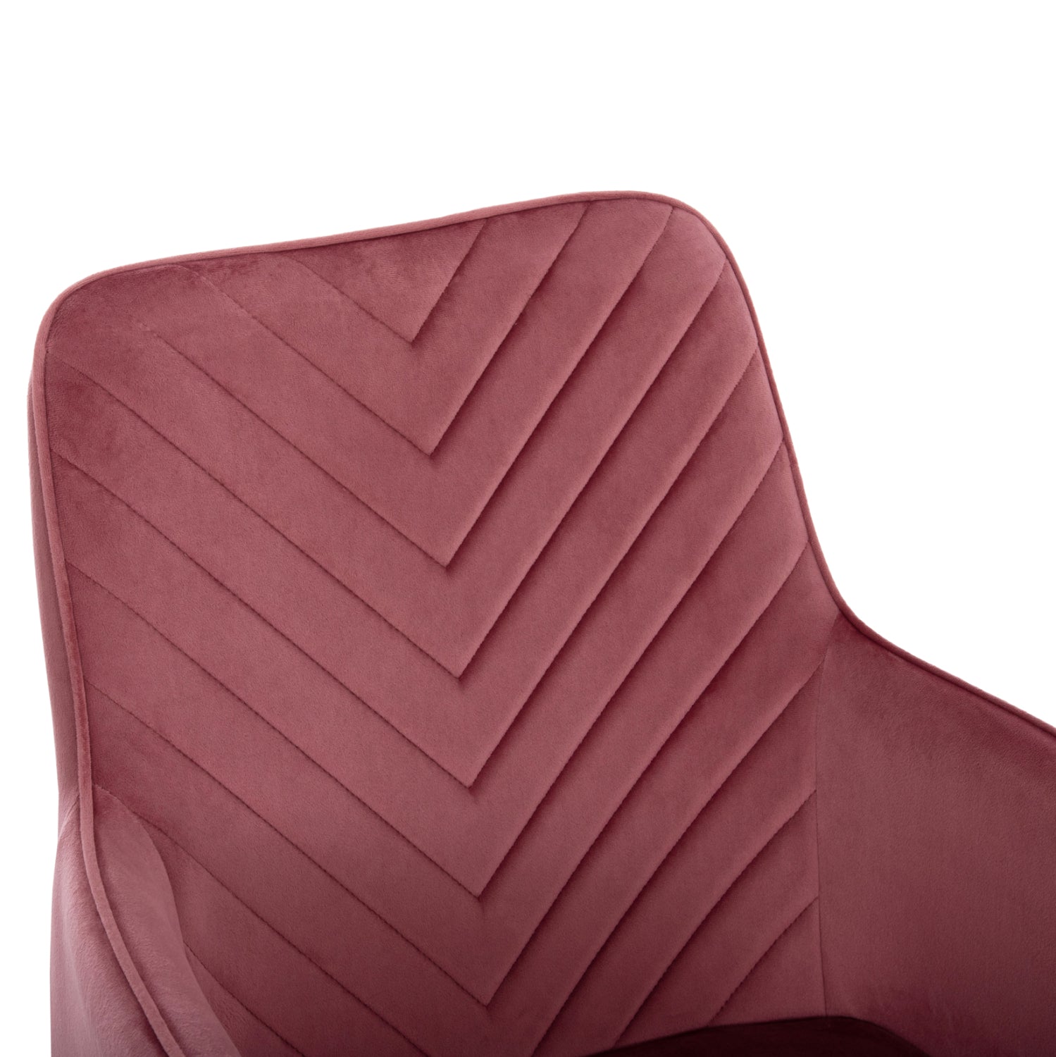 Фотьойл Latrell, цвят изгнила ябълка кадифе и черни метални крака, 54x57x84см.