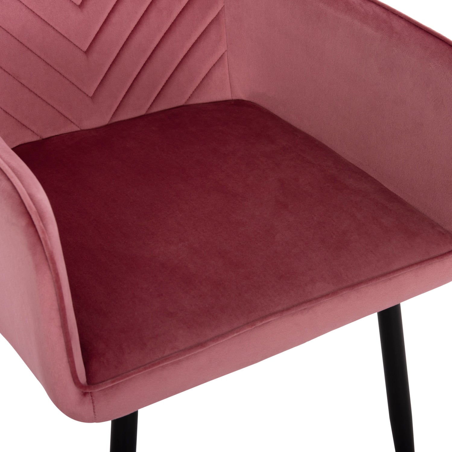 Фотьойл Latrell, цвят изгнила ябълка кадифе и черни метални крака, 54x57x84см.