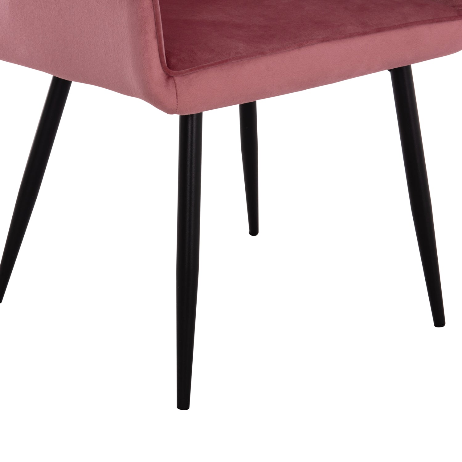 Фотьойл Latrell, цвят изгнила ябълка кадифе и черни метални крака, 54x57x84см.