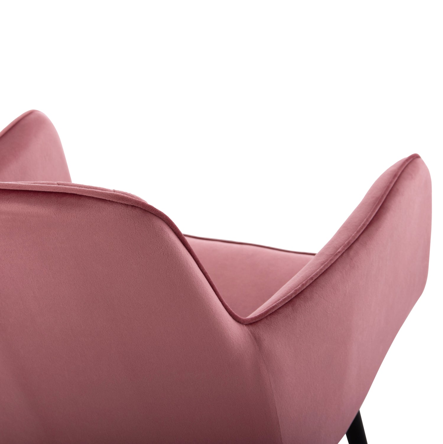 Фотьойл Latrell, цвят изгнила ябълка кадифе и черни метални крака, 54x57x84см.