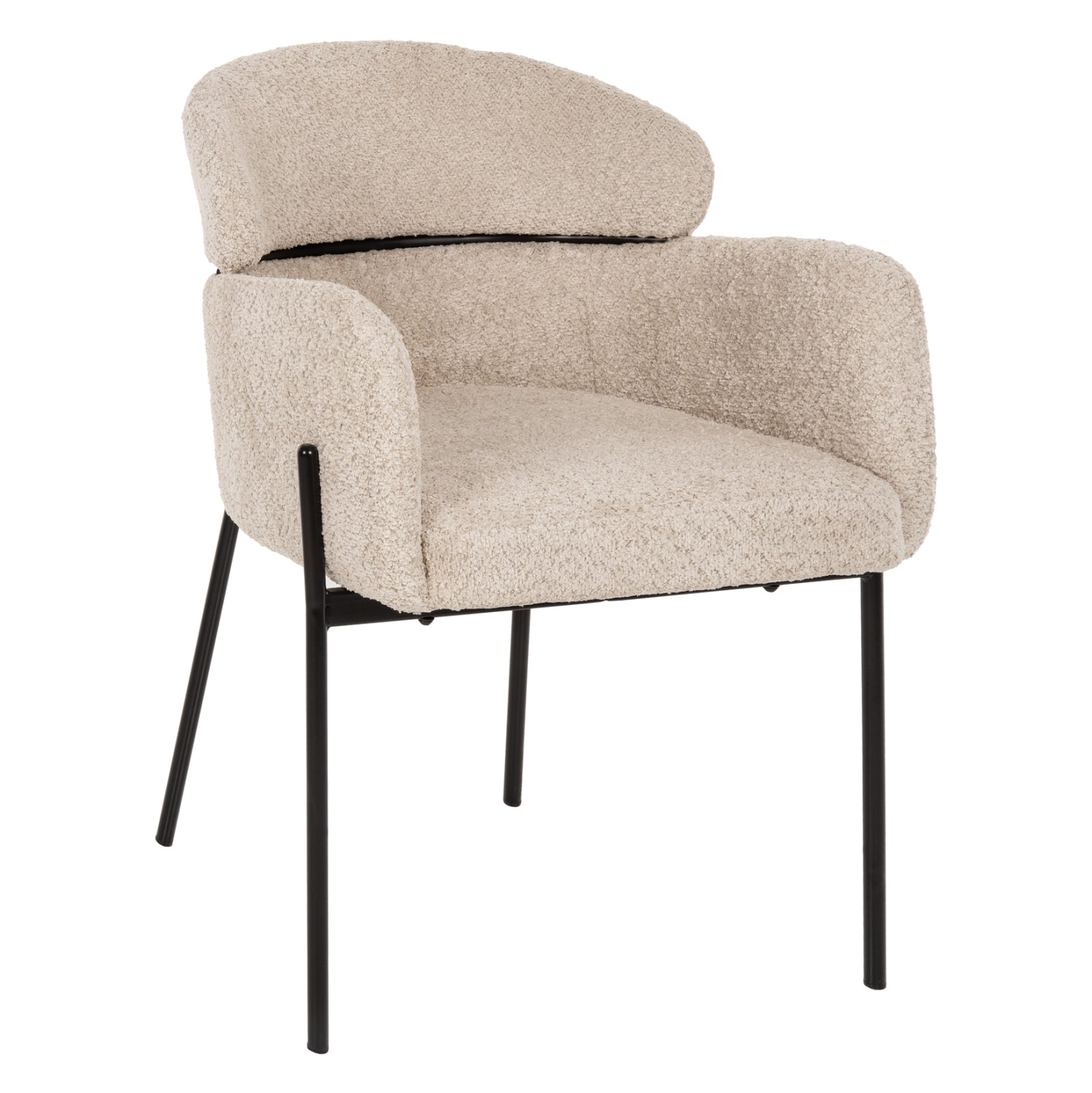 Кресло волф букле цвят екрю