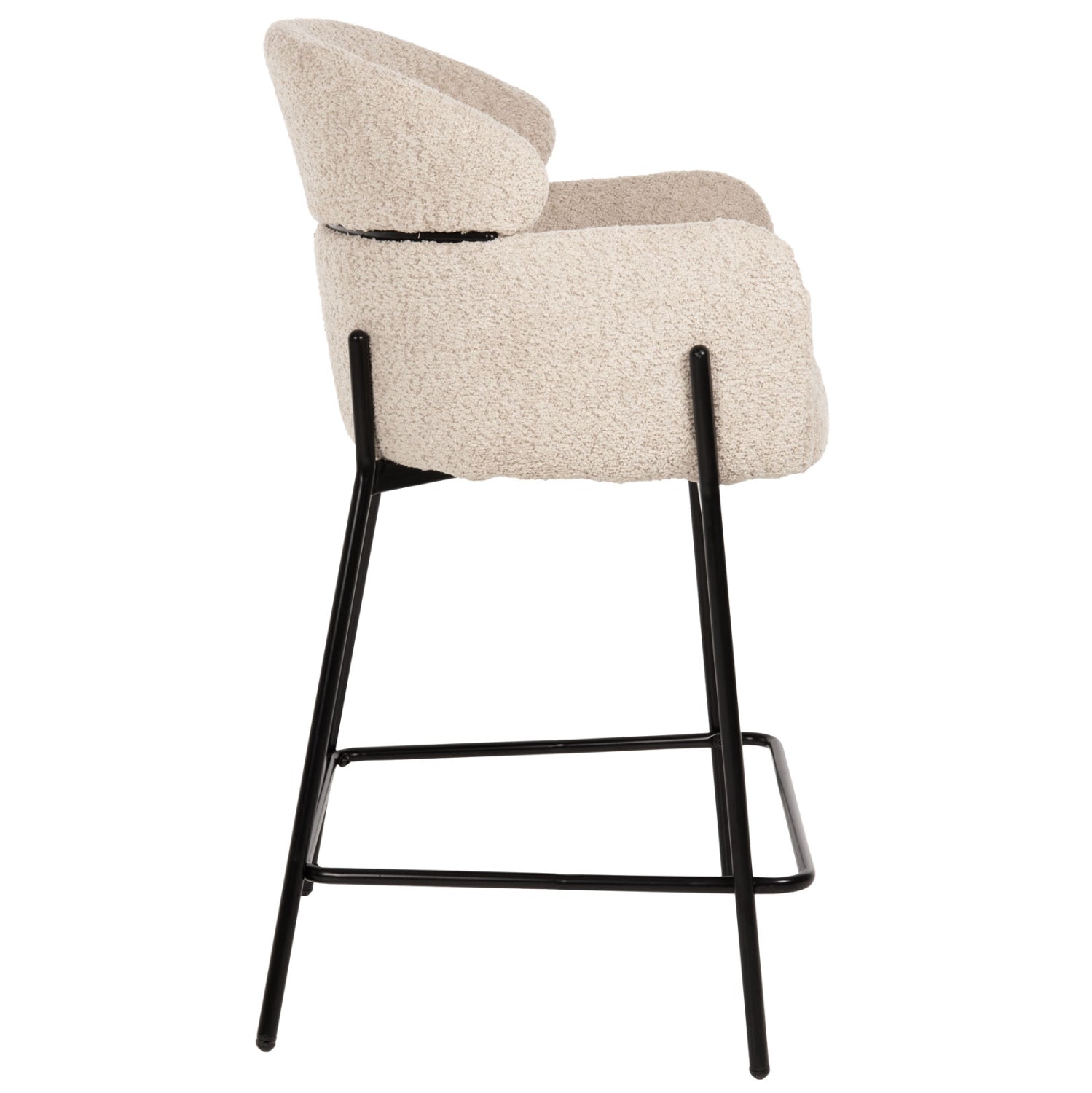 Бар стол волф букле цвят екрю