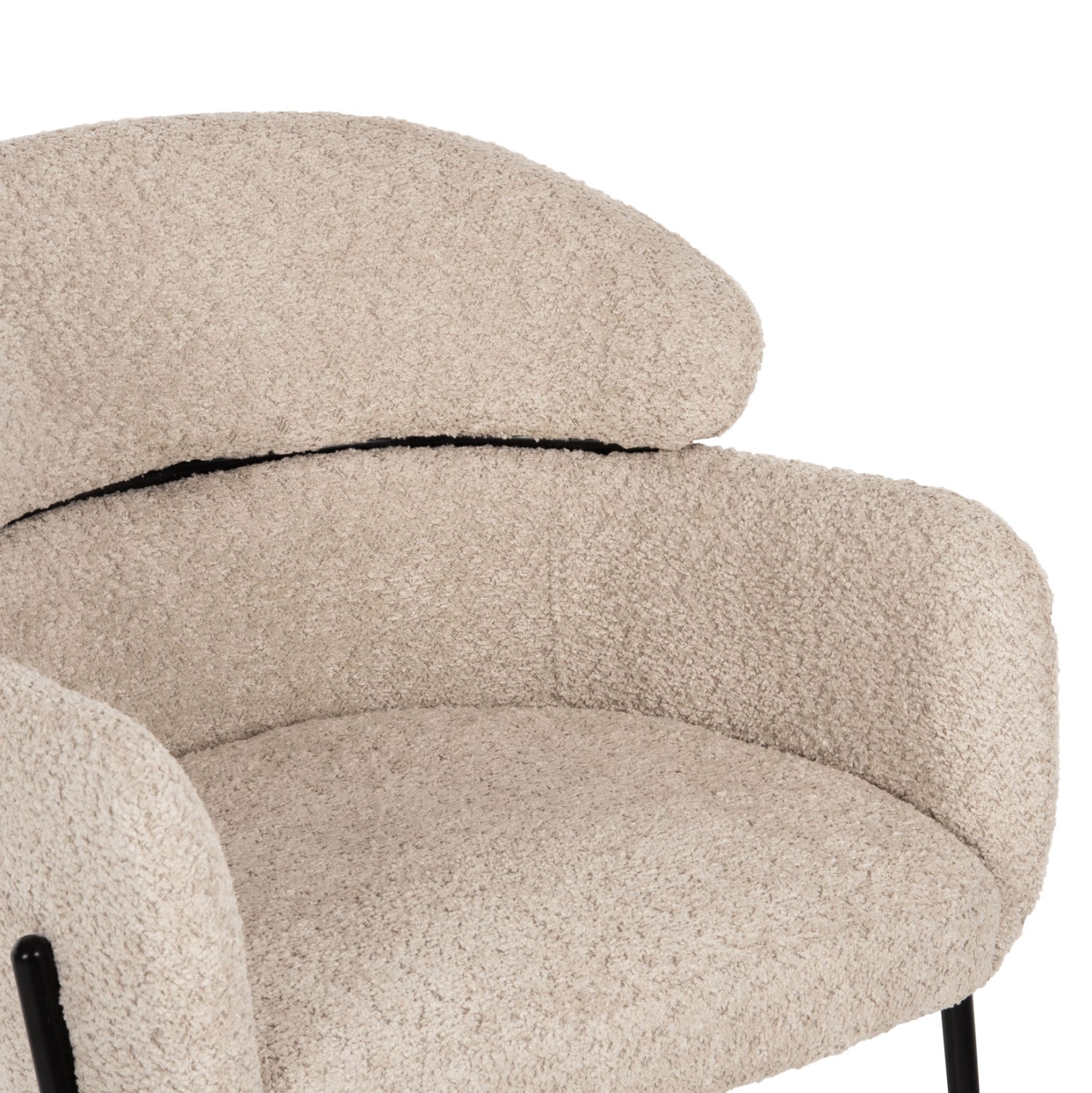 Бар стол волф букле цвят екрю