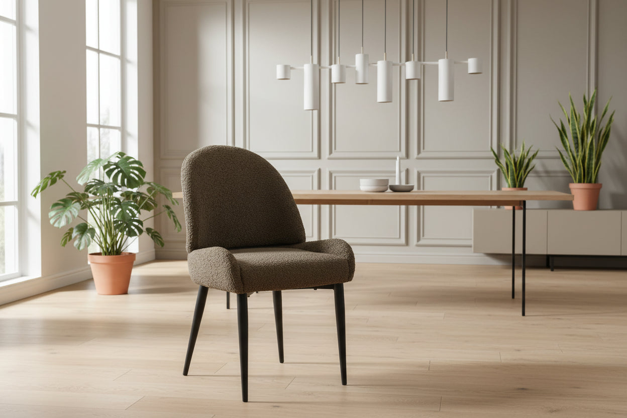 Стол  SARKY  зелен, букет, плат, с метални крака, 56x64x88см.