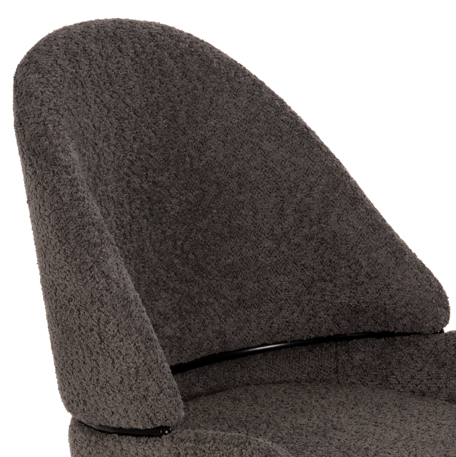 Бар стол SARKY букле сив цвят 55x62x105