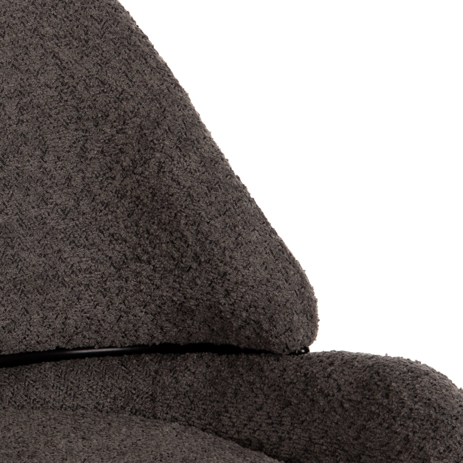 Бар стол SARKY букле сив цвят 55x62x105