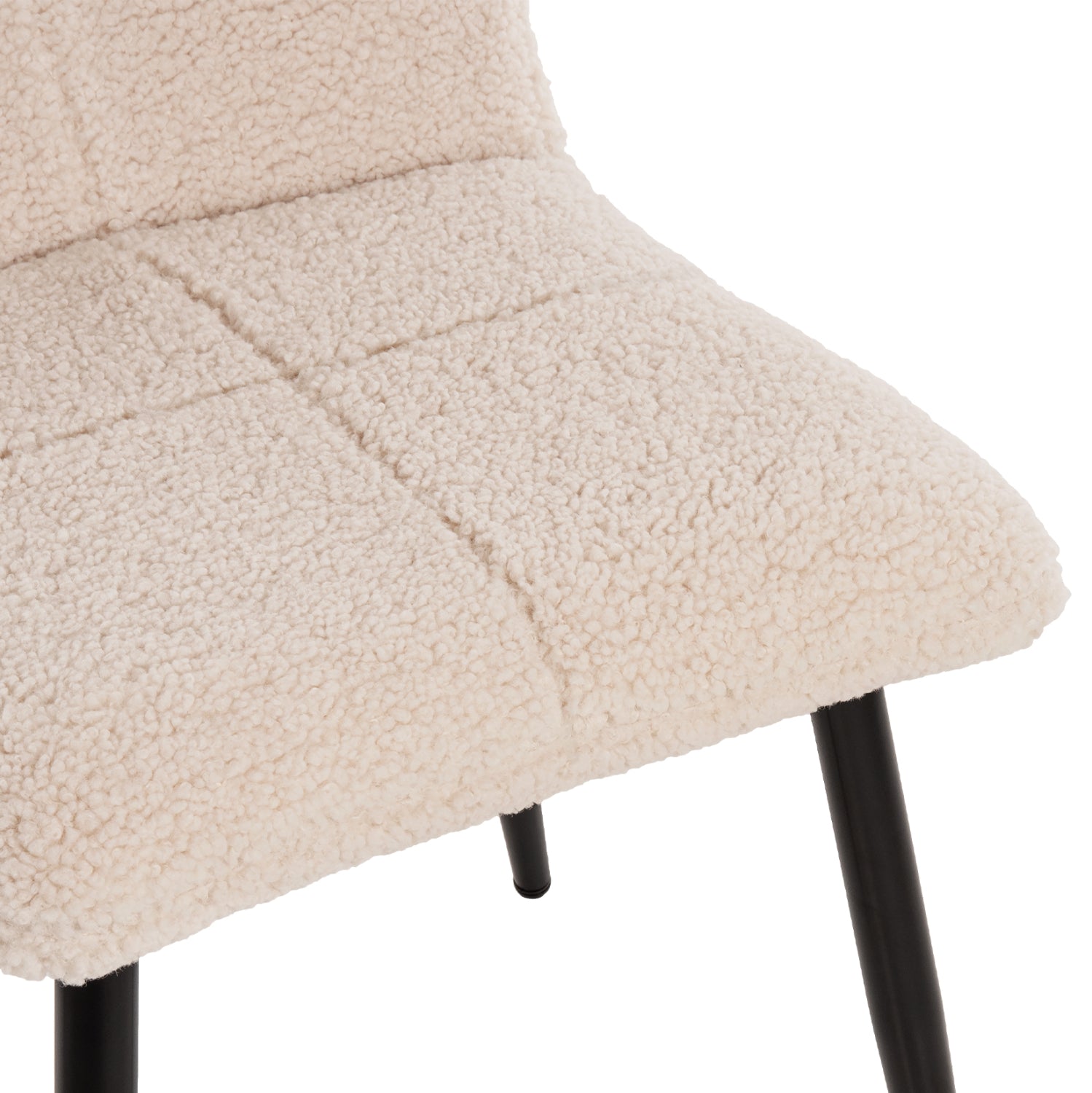 Стол  SHELLY  букле цвят екрю