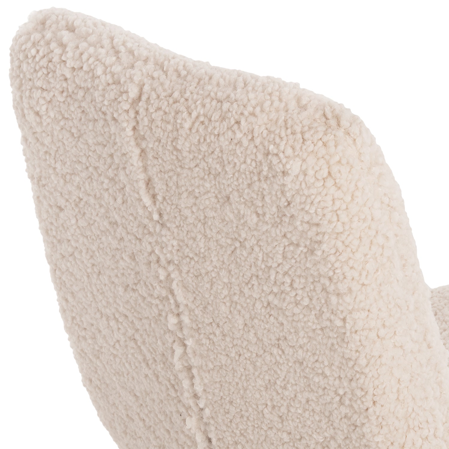 Стол  SHELLY  букле цвят екрю