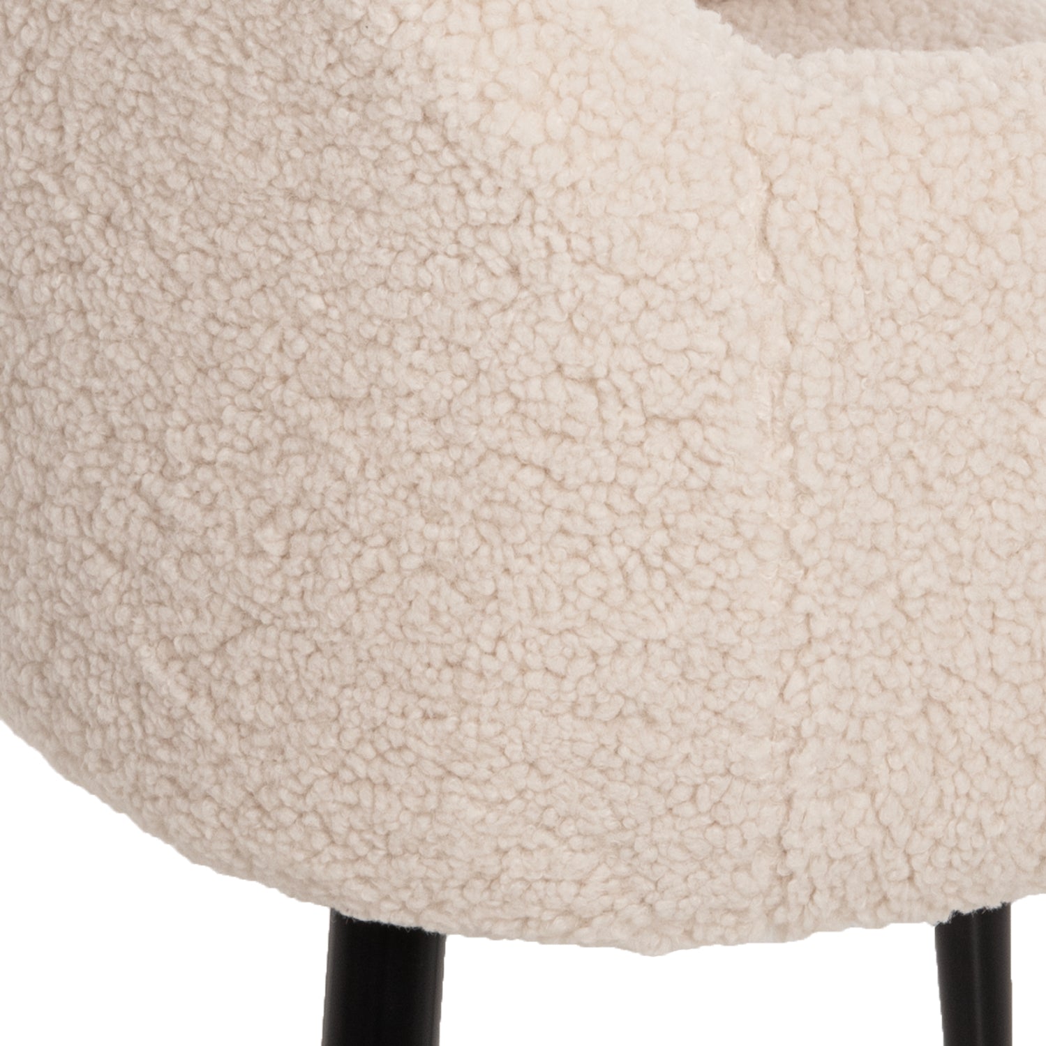 Кресло  SHELLY букле цвят екрю