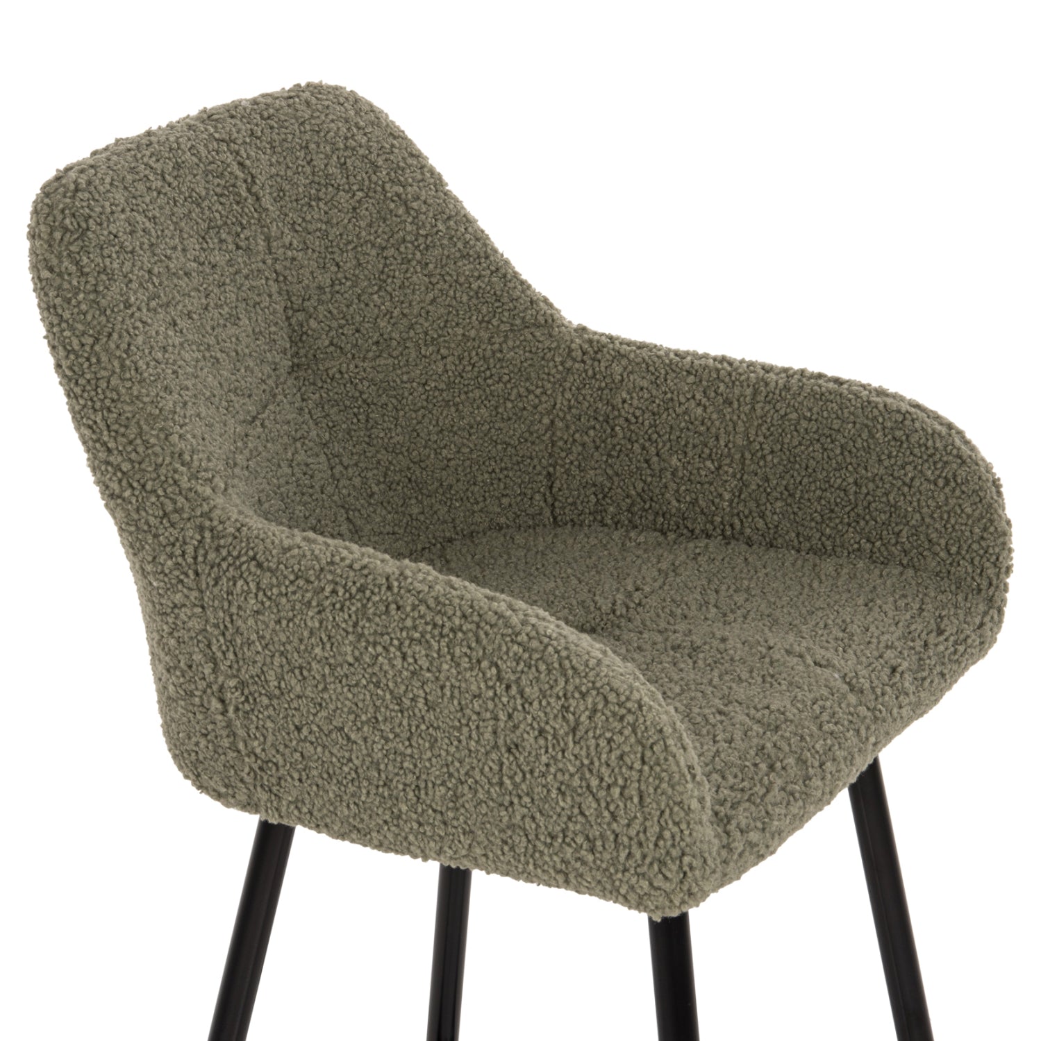 Бар стол  STRIKE букле цвят шамфъстък  50x50x94.5см.