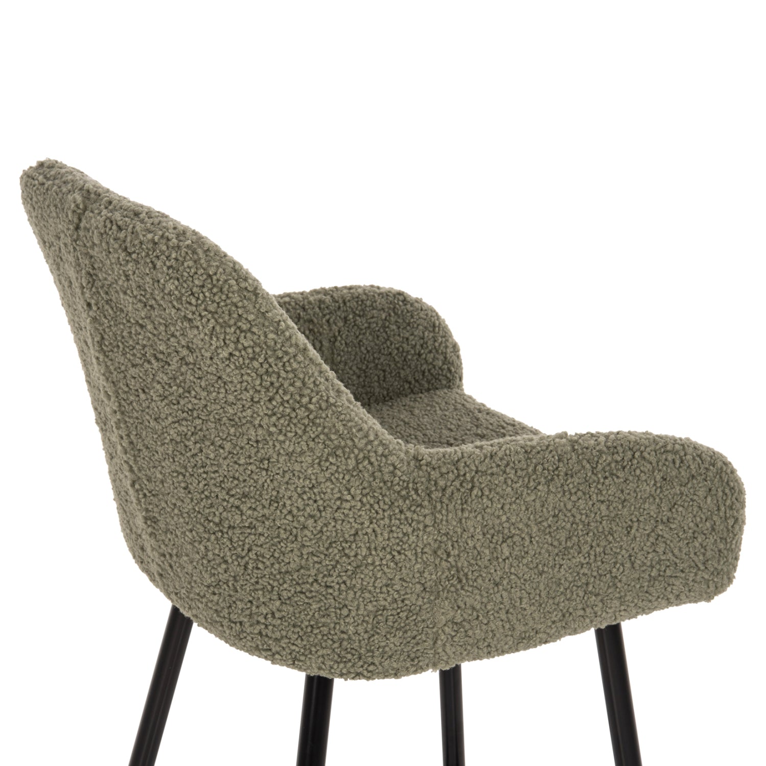 Бар стол  STRIKE букле цвят шамфъстък  50x50x94.5см.