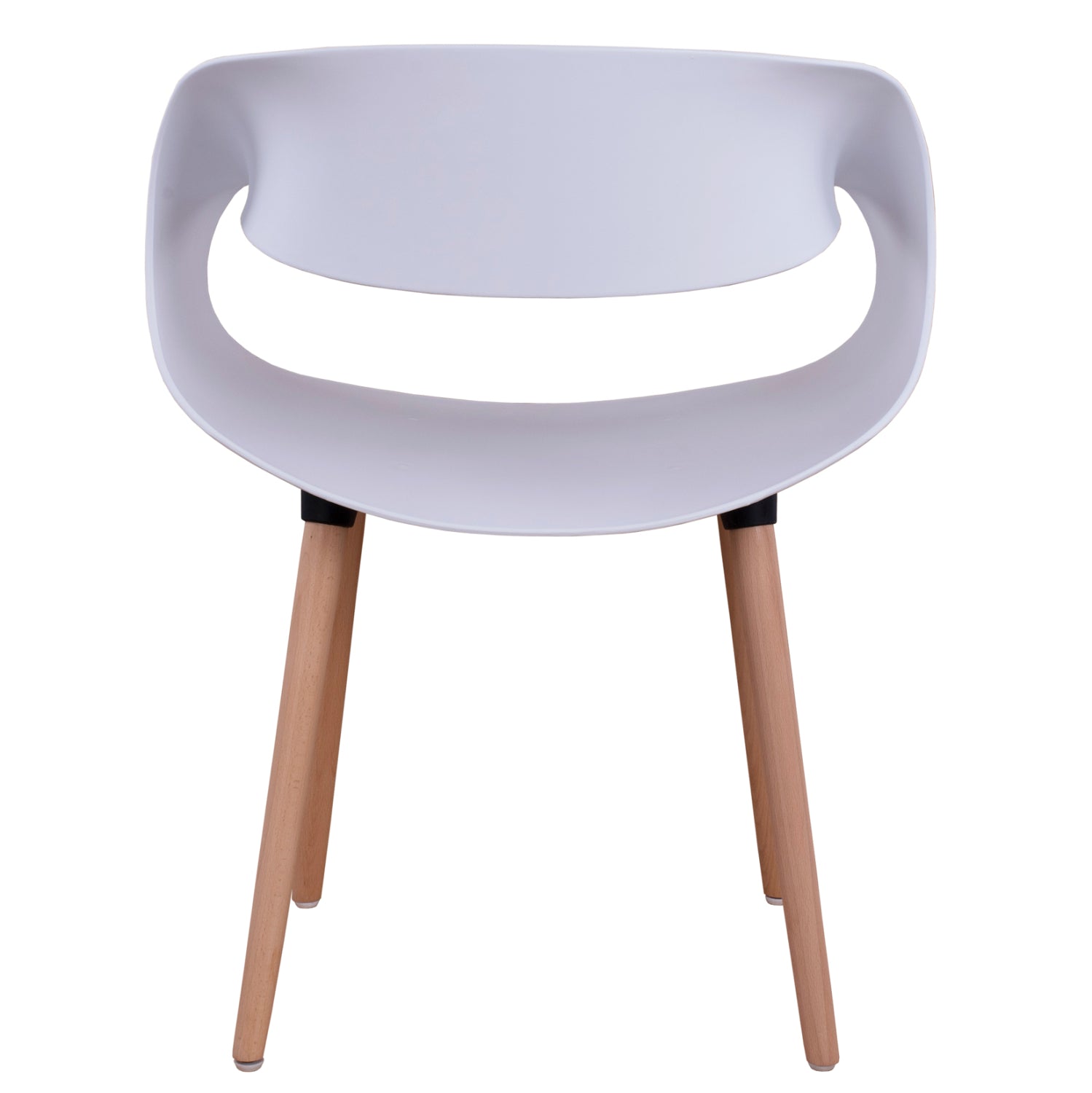 Кресло MAGGIE  цвят бял-натурал 59x53x80