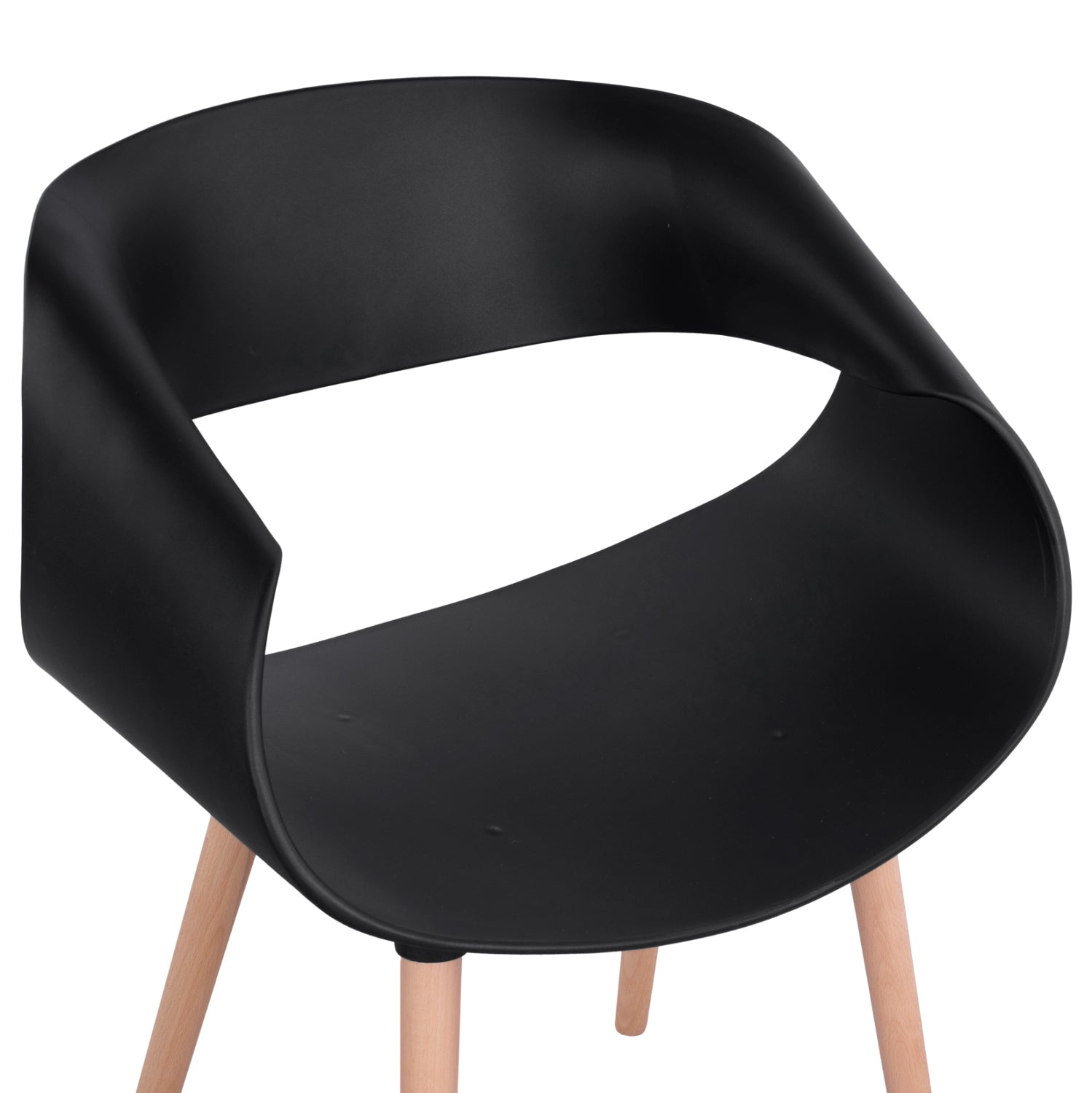 Кресло  MAGGIE  цвят черен-натурал 59x53x80