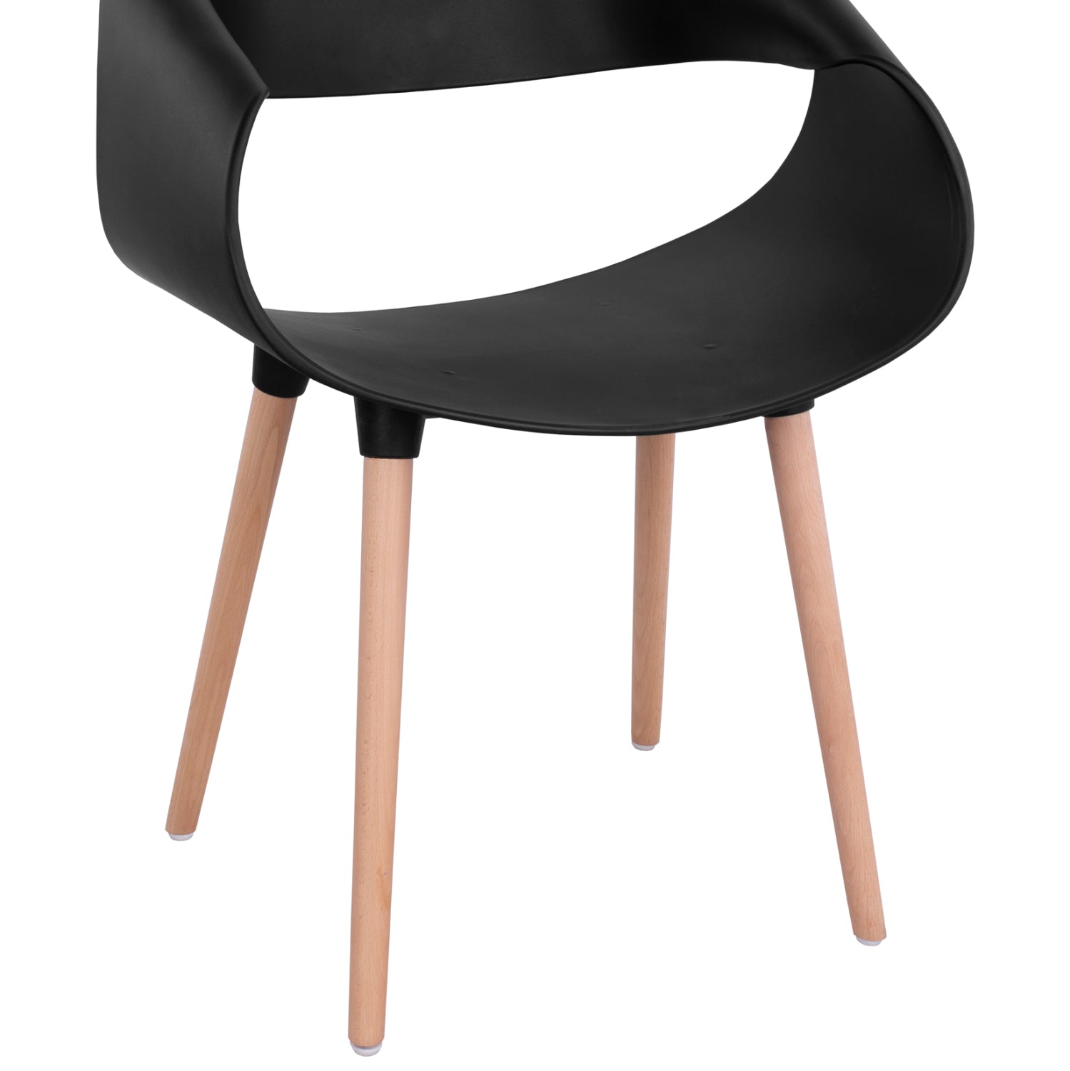 Кресло  MAGGIE  цвят черен-натурал 59x53x80