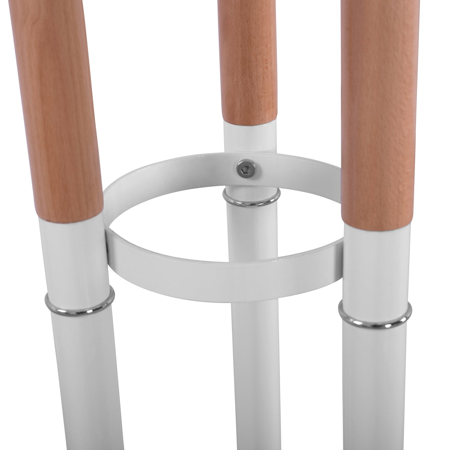 Закачалка дърво/ бял метал цвят Φ37X173