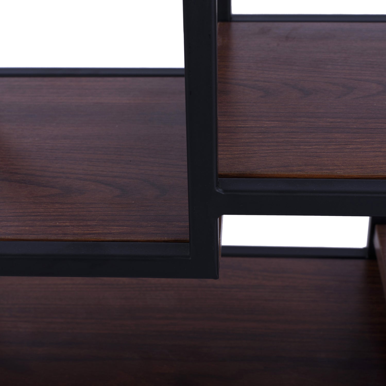 Стенен рафт QUINN орех-черен цвят Ф60x24 см