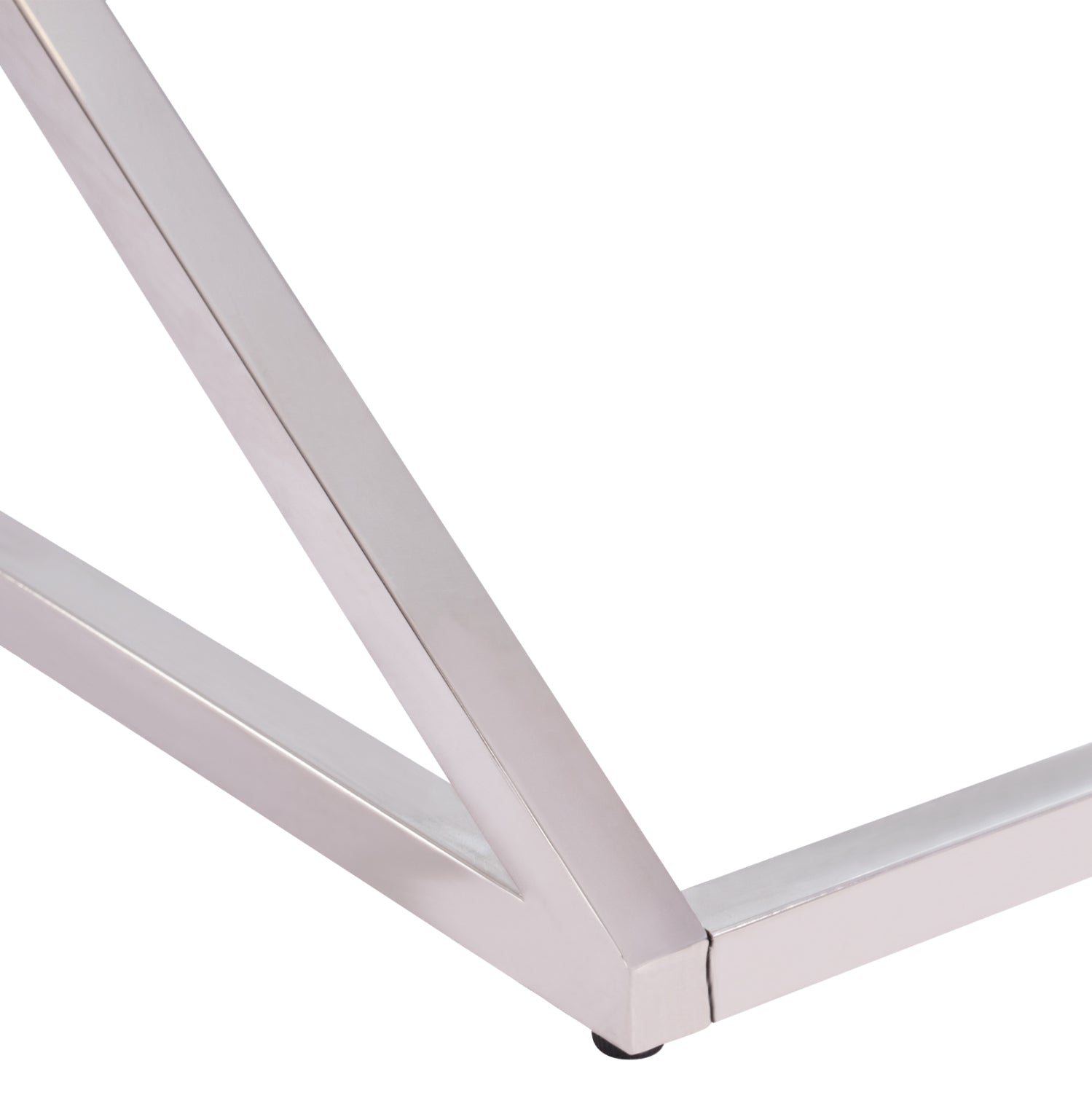 Холна маса HOLLAND  цвят прозрачен-хром  120X60X45см