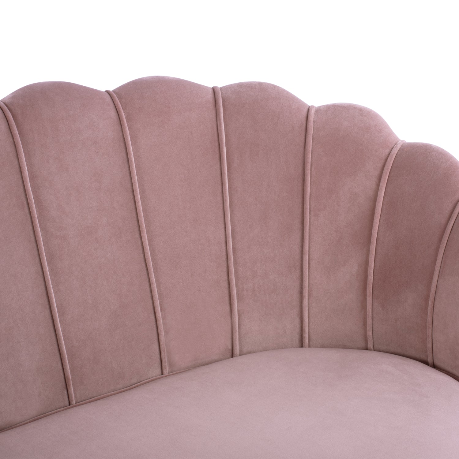 2-местни дивани coquille в кадифе от гнила ябълка и златни крака 130x81x86см.