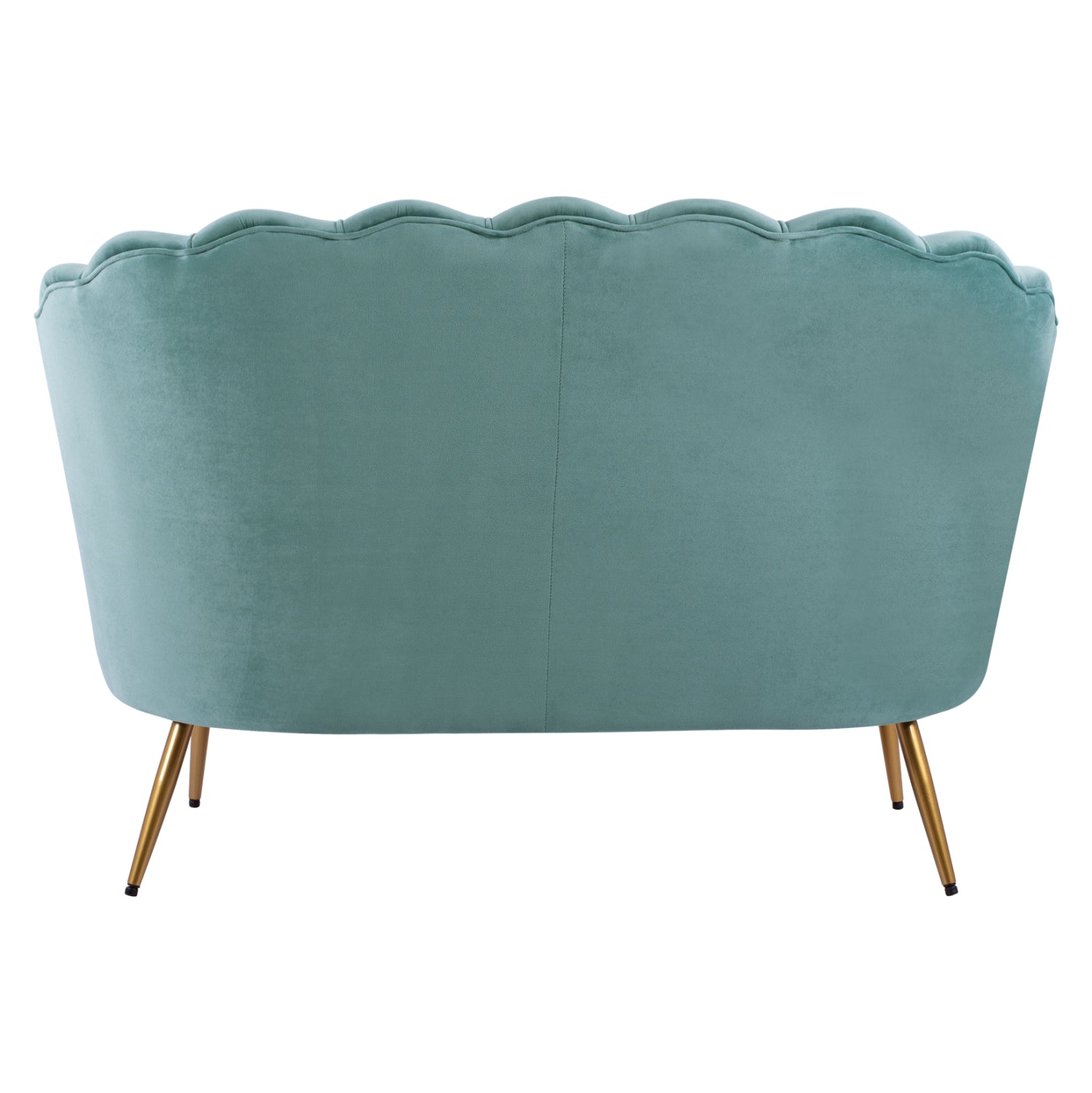Канапе COQUILLE кадифе цвят тюркоаз 130x81x86 см.