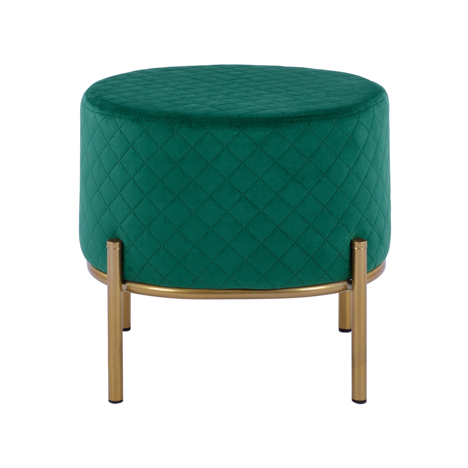 Табуретка Синта зелен цвят кадифе  42x42x38