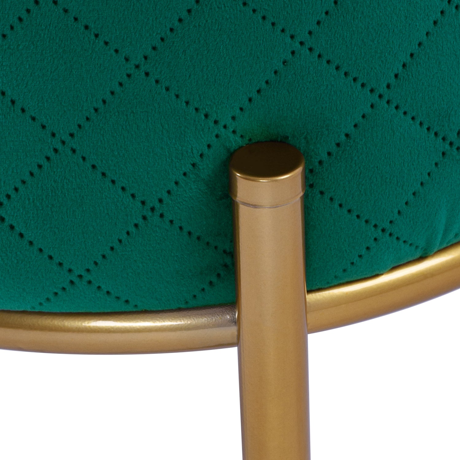 Табуретка Синта зелен цвят кадифе  42x42x38