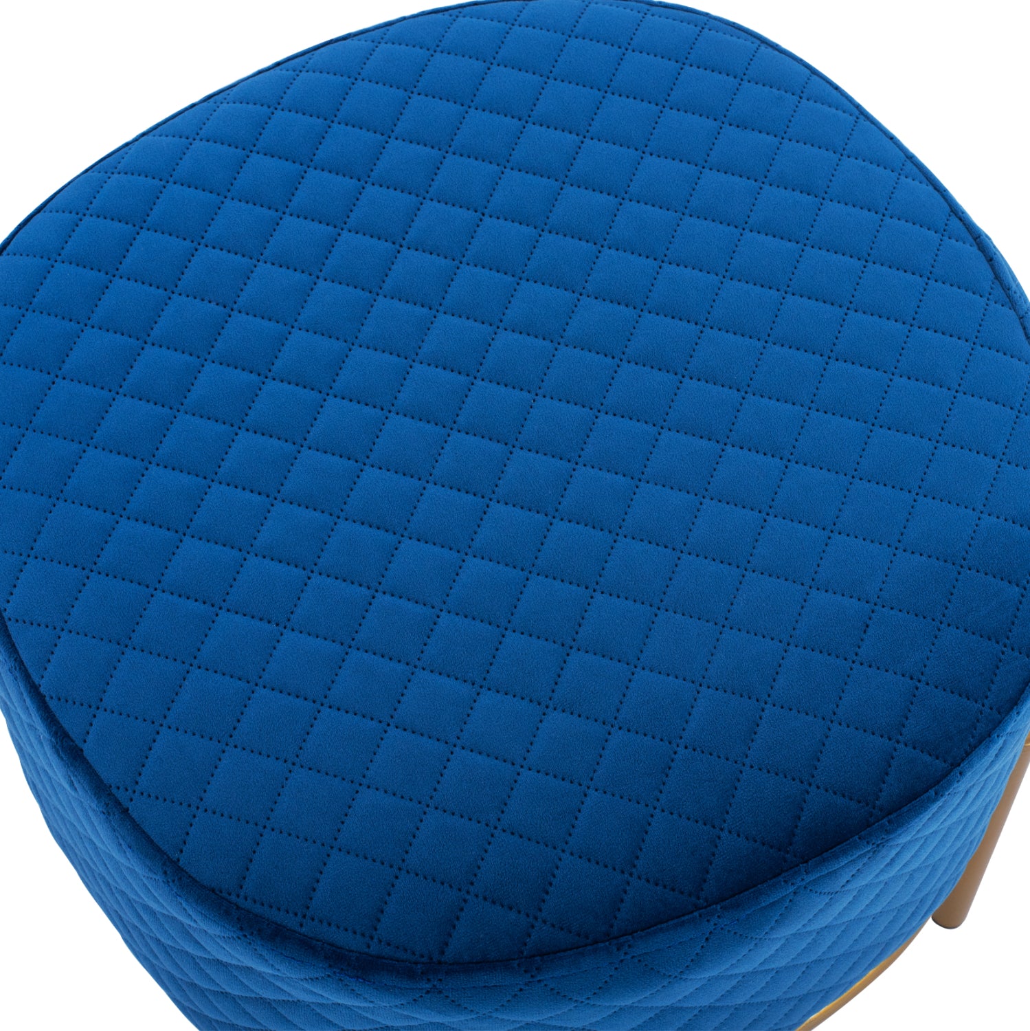 Табуретка Синта син цвят кадифе  42x42x38