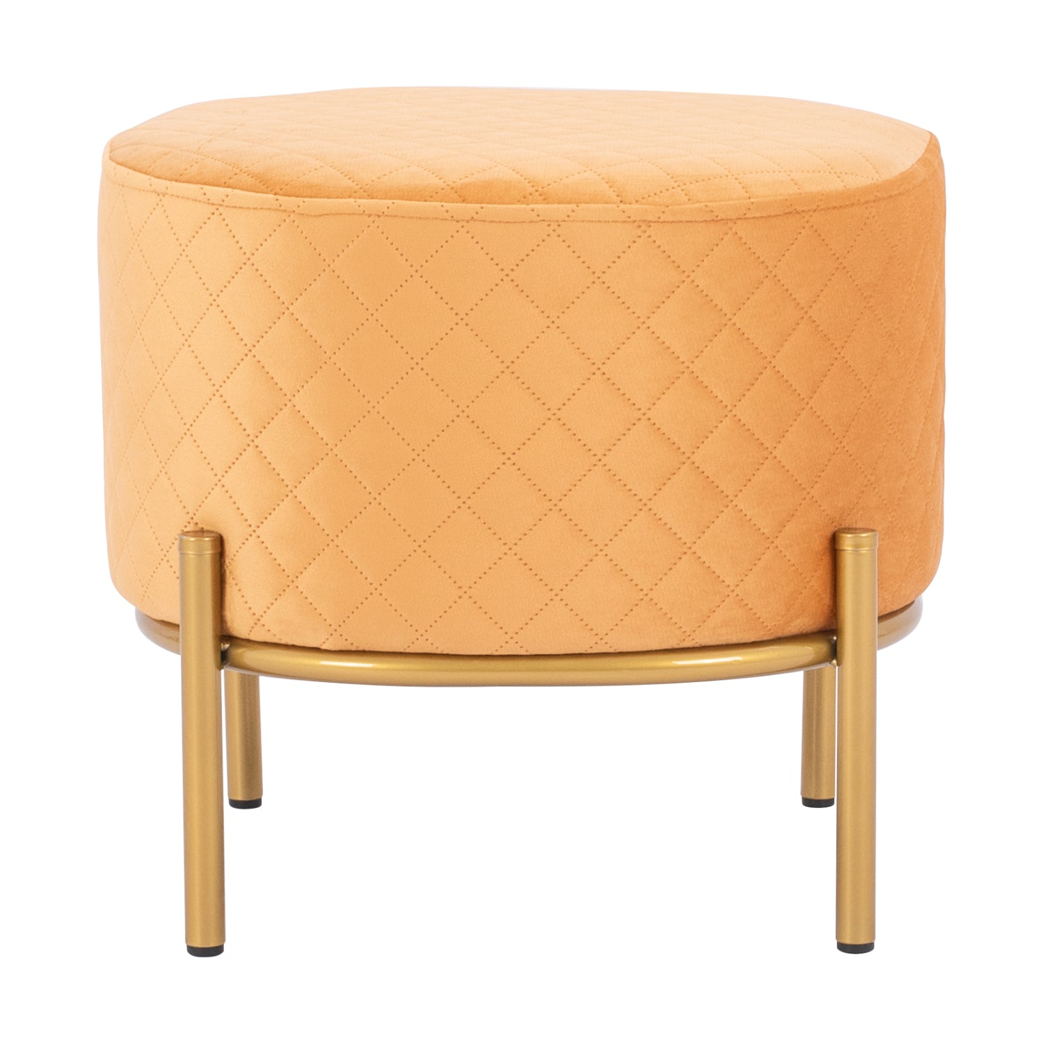 Табуретка Синта златист цвят  кадифе 42x42x38