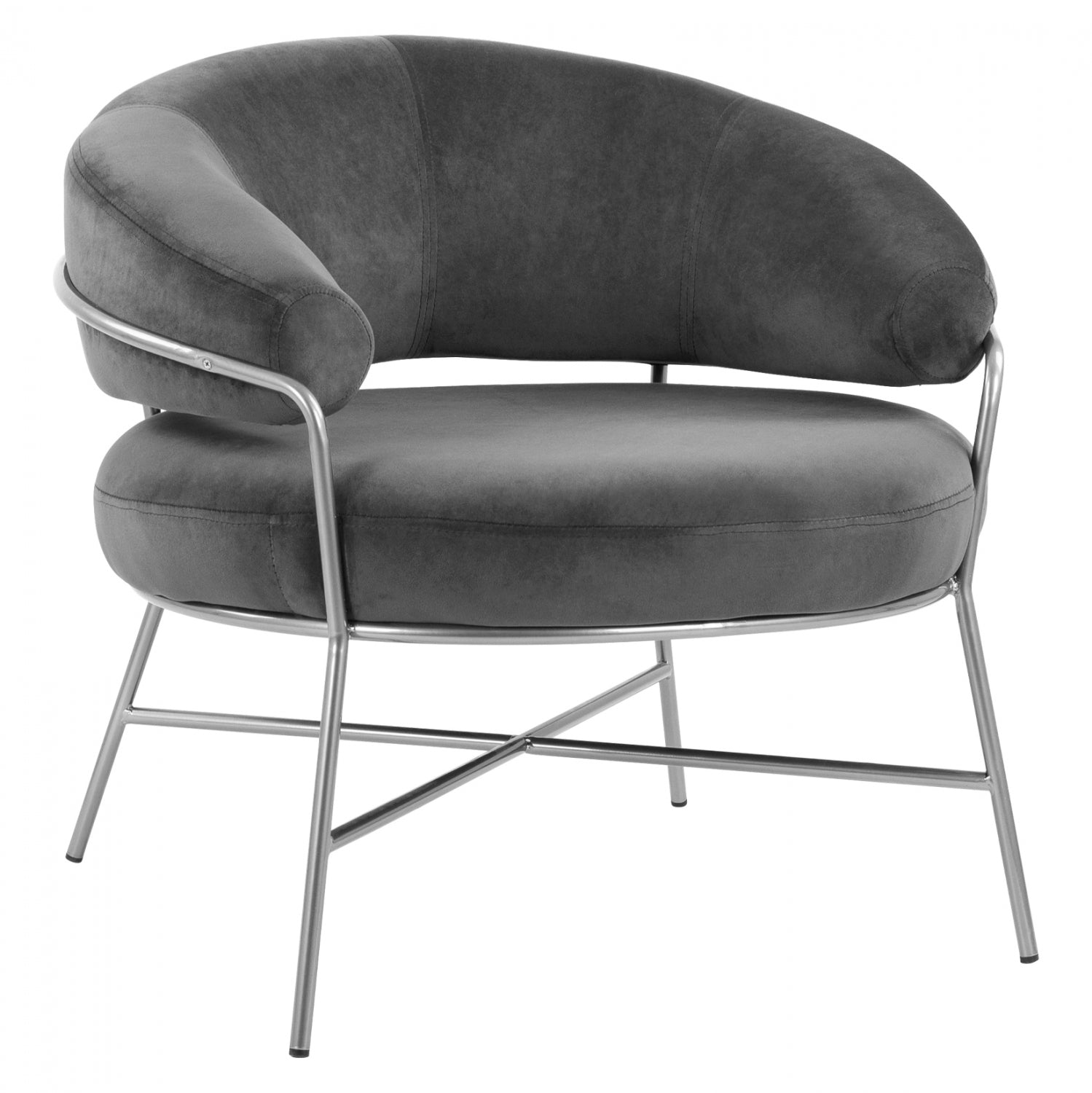 Кресло  TRUDI букле сив цвят  84x79x76