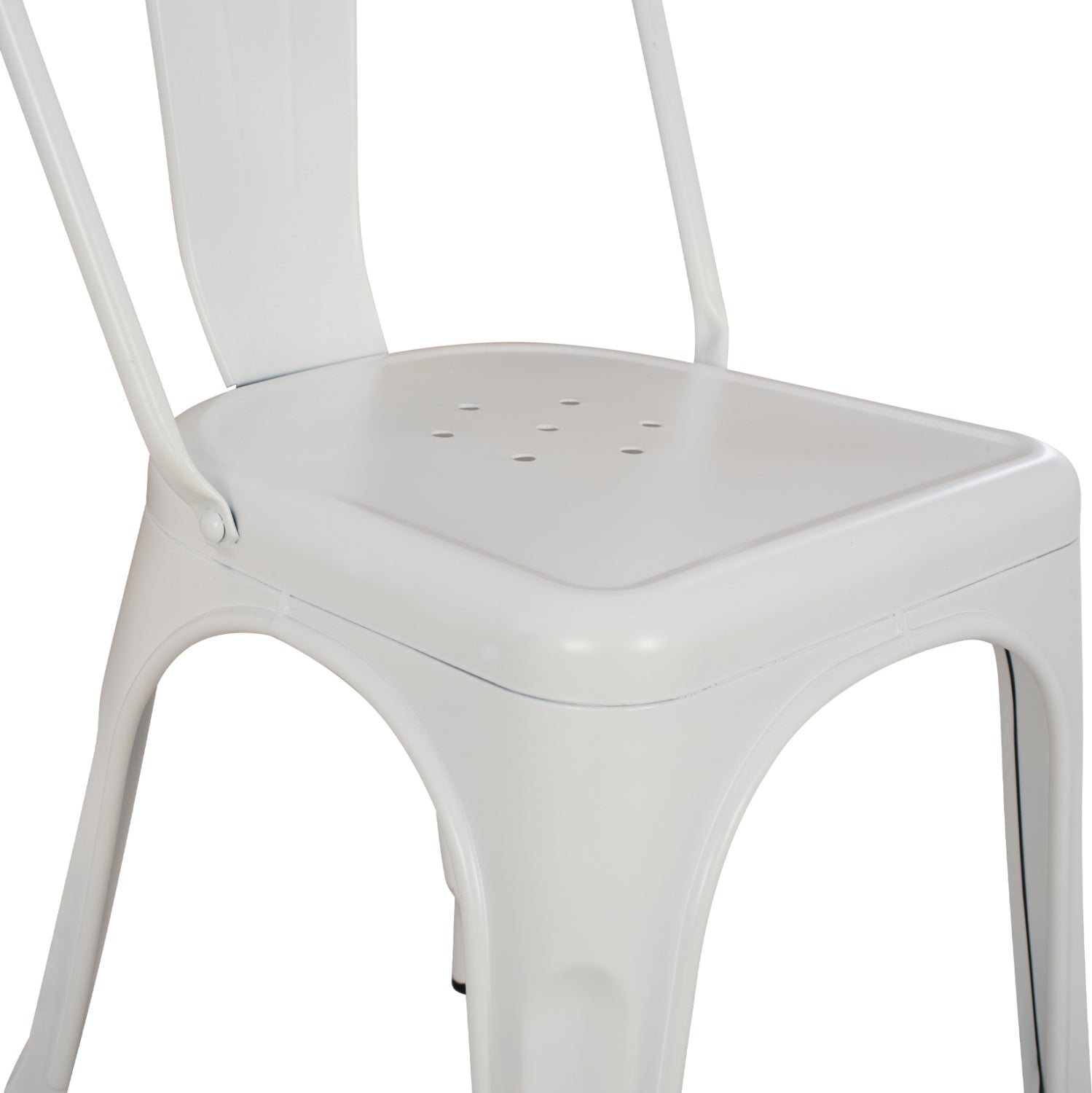 Метален стол Мелита -про бял мат 44x47x84.5см