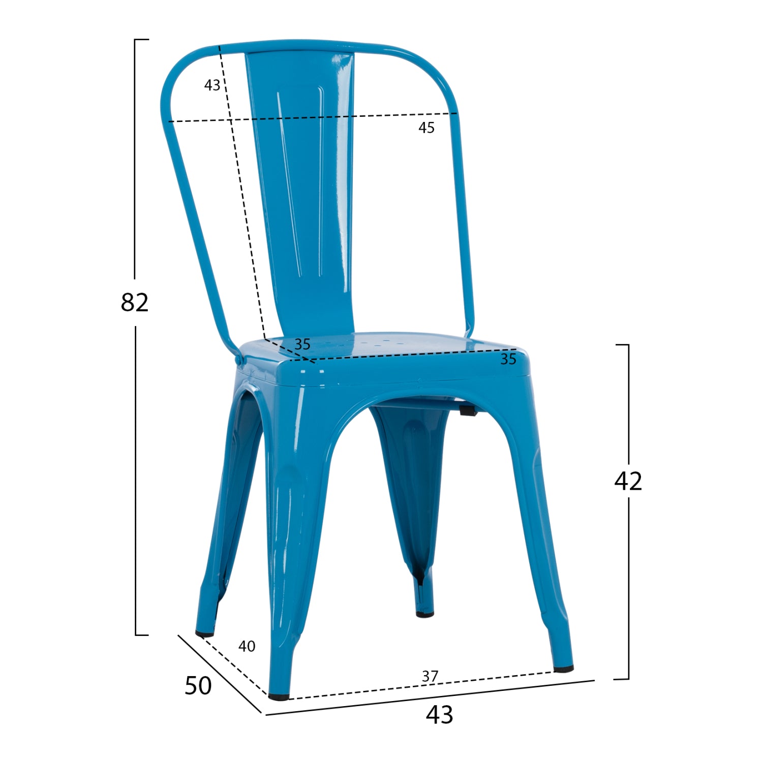 Стол MELITA-PRO  КГ8641.48 син цвят