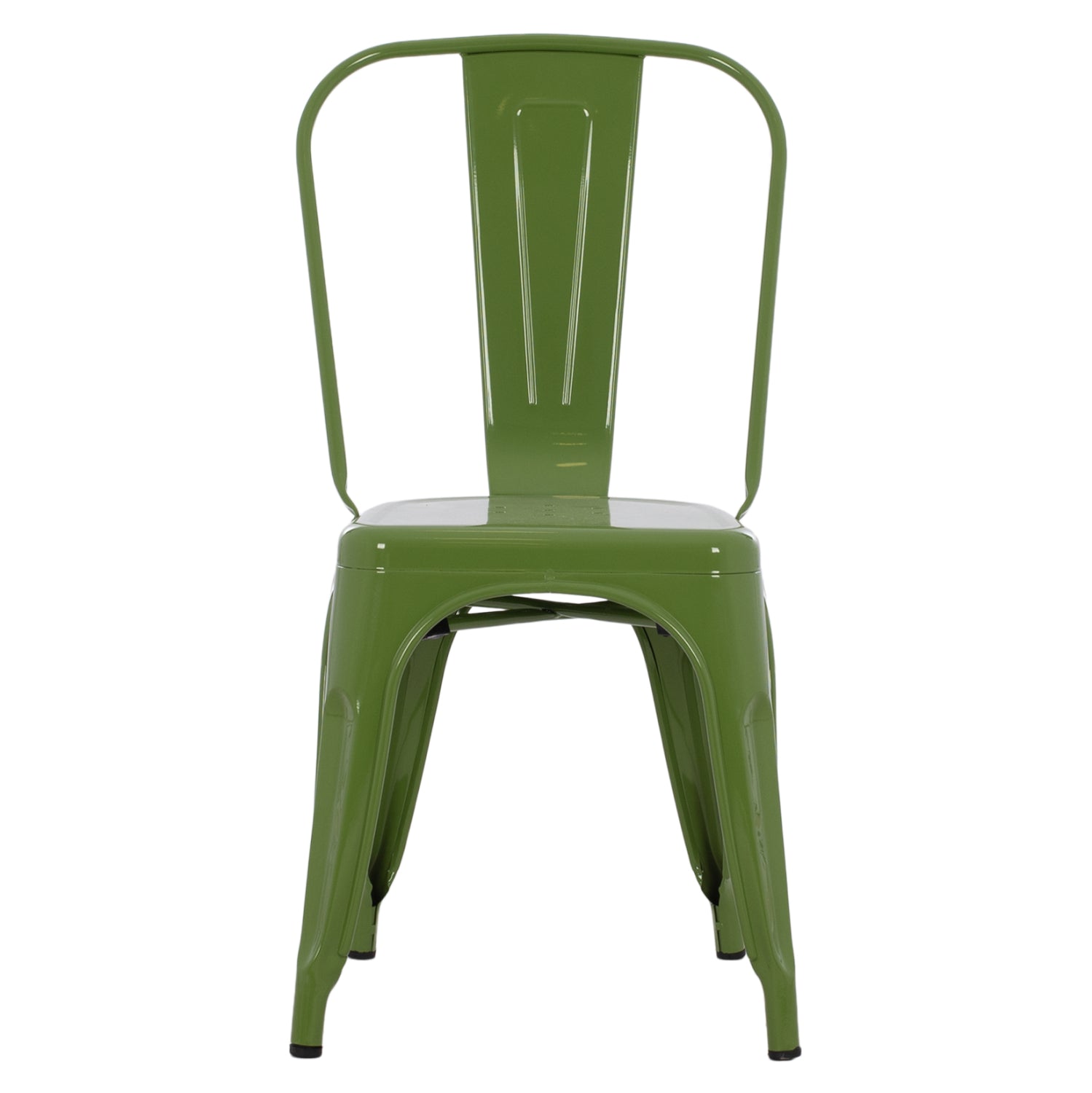 Метален стол Мелита про светло маслинено зелен 44x47x845см