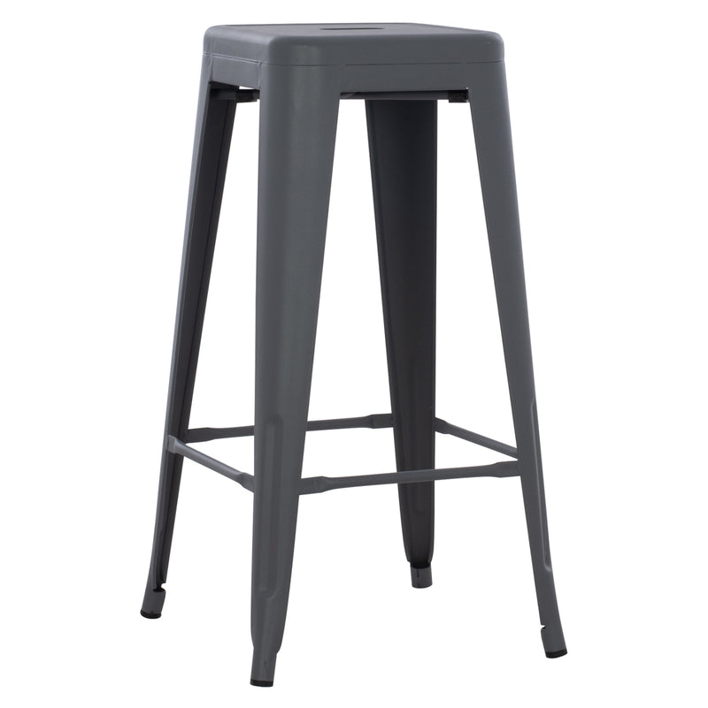 Бар стол MELITA  тъмно сив мат  43x43x78