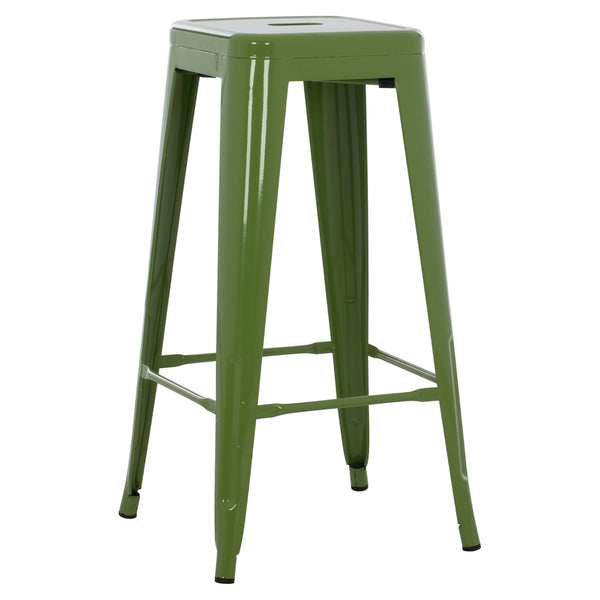 Бар стол MELITA в светло маслинен цвят 43x43x78