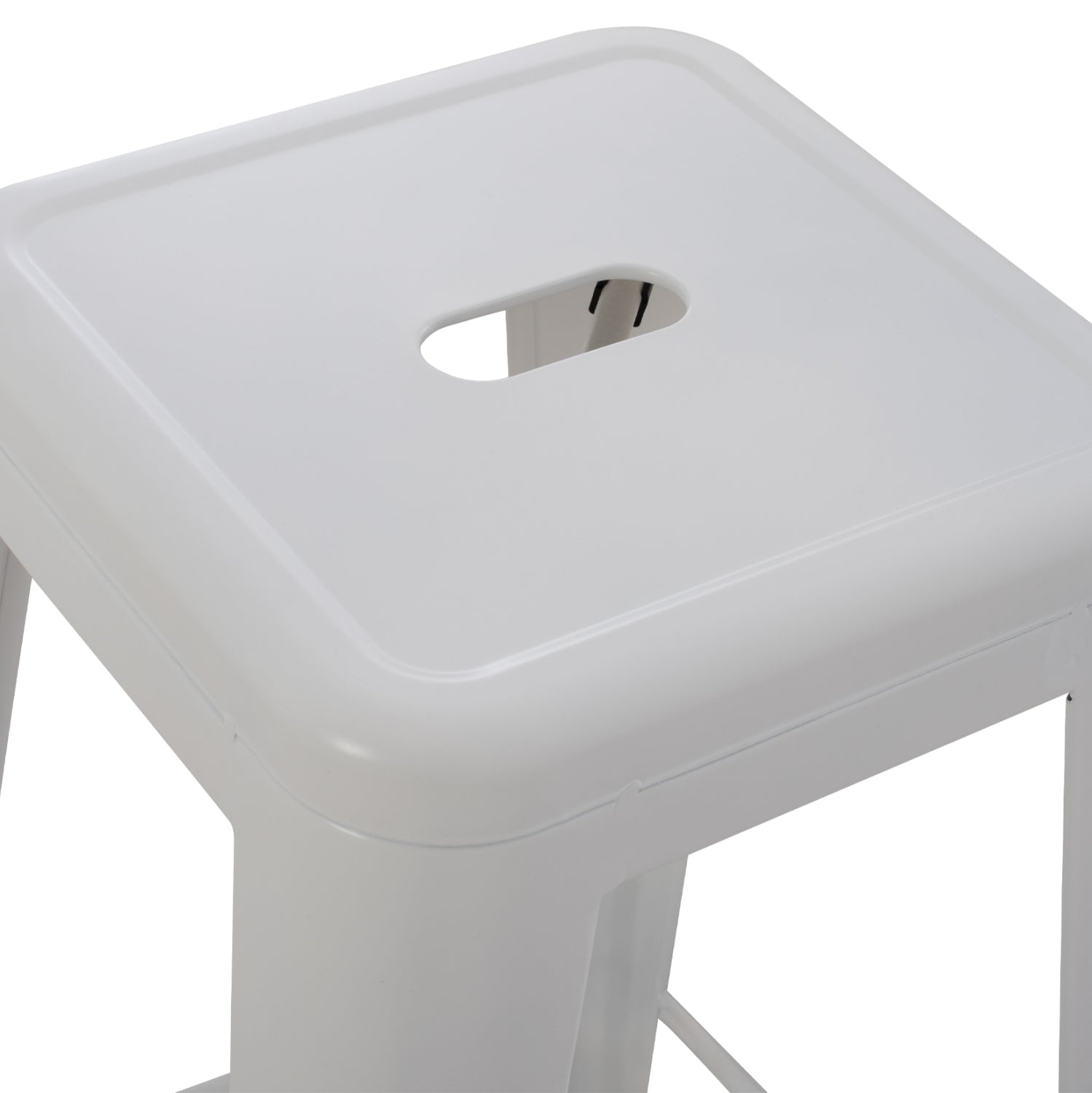 Бар стол MELITA  PRO в матов бял цвят 43x43x78см