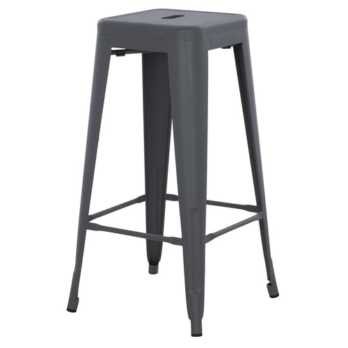 Бар стол MELITA про в тъмно сив цвят 43x43x78см