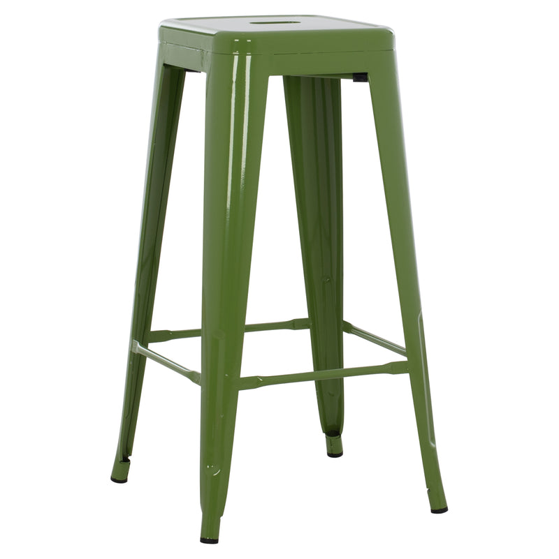 Бар стол MELITA PRO в светло маслинено зелено 43x43x78см