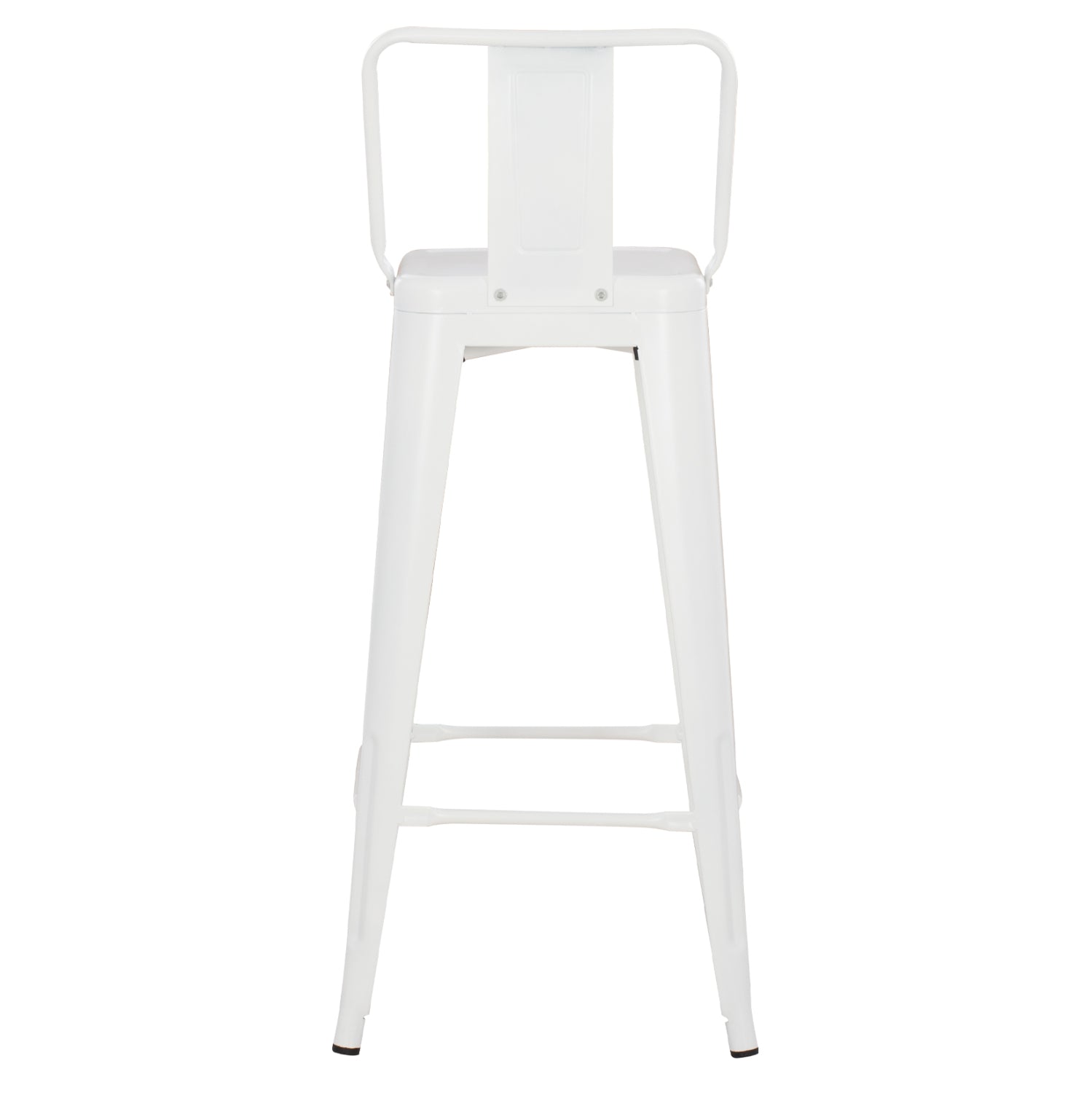 Бар стол с метален гръб Мелита про бял мат 42x42x100см